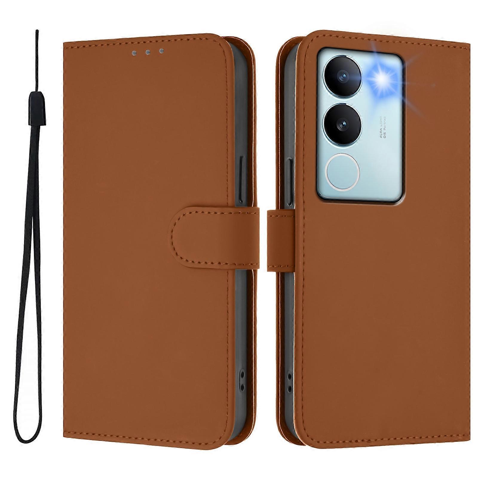 Solid Color PU Case For vivo V29 5G Global / V29 Pro