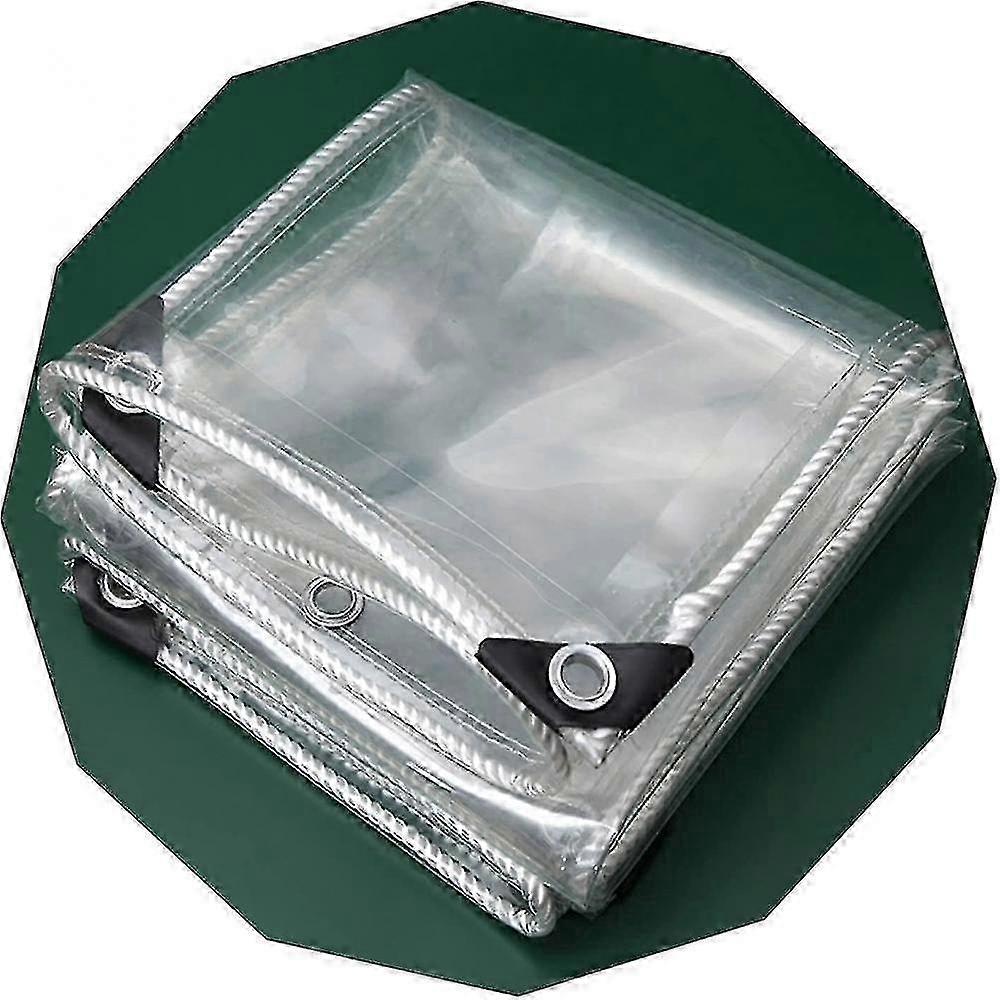 Transparent Waterproof Tarpaulin With Reinforced Eyelets, Plant Cover, Industrial Tarpaulin Sheet 0.6m*2m XZS