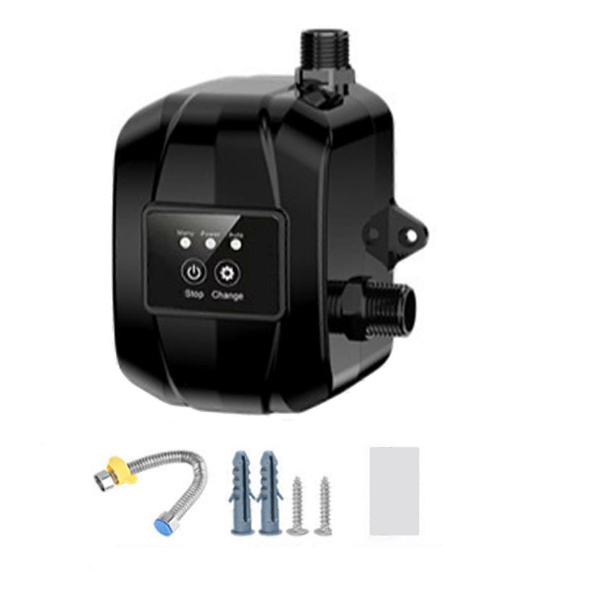 Household Tap Water Booster Pump Safe and Low Noise 150P for Sprinkler Shower Kitchen Hanging Perforation-Free A EU Plug