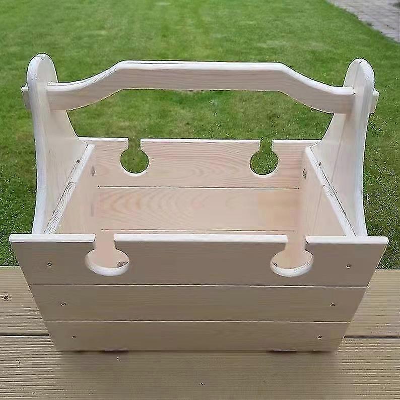 Wooden Folding Table With Basket