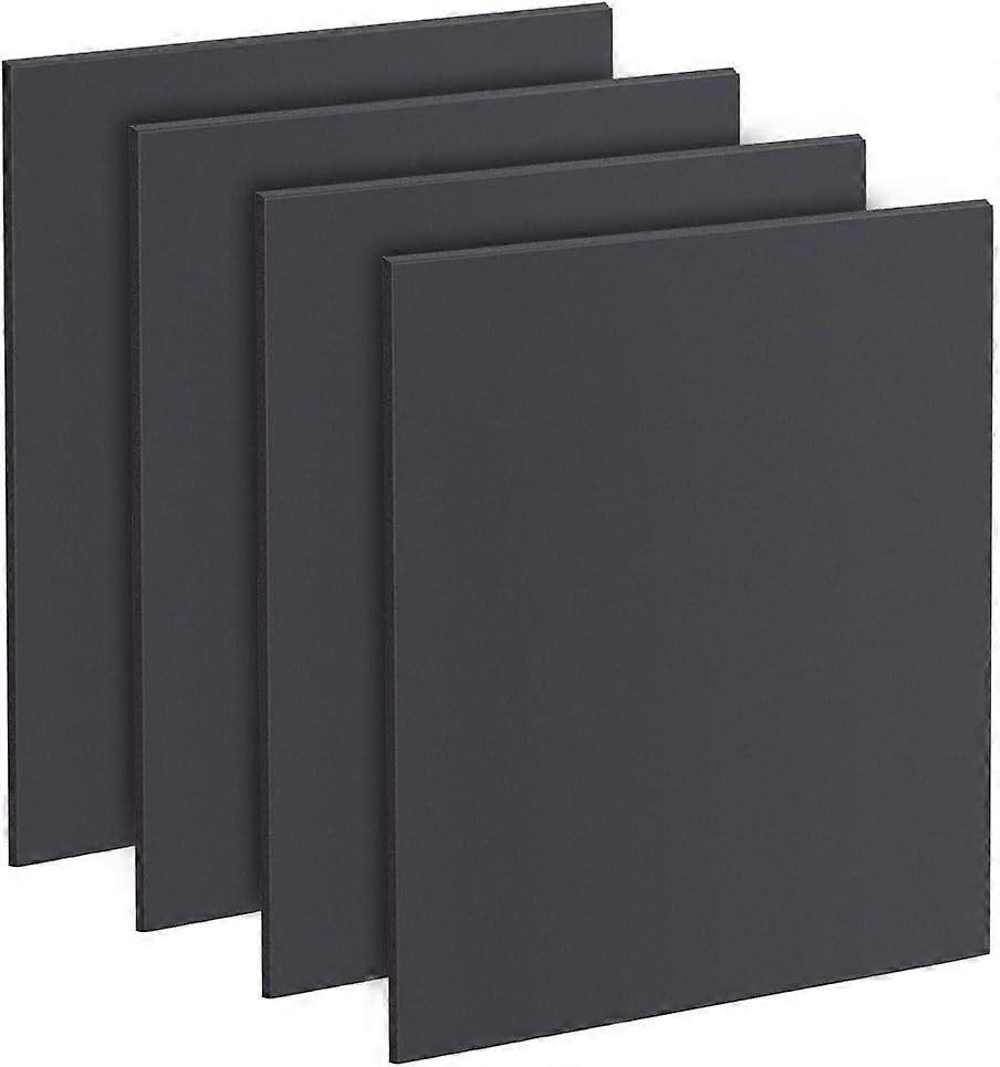 4pcs PVC Foam Board Sheet 10x8inch Rectangle Black Foam PVC Plates Plastic Sheets for Mounting Crafts Modelling Art Display School Projects 3mm Thick