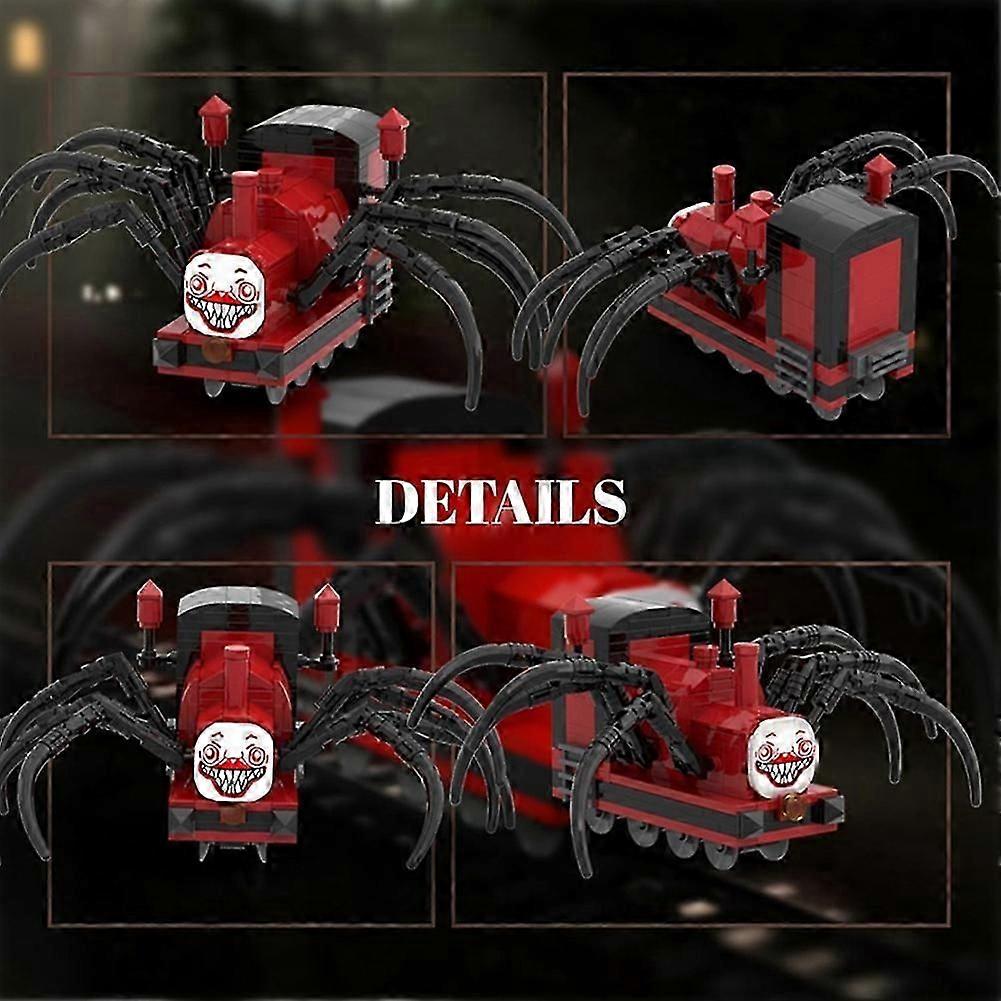 Chooo Chooo Building Toy Set, 260Pieces Horror Game Spider-Train Building Blocks for Toys