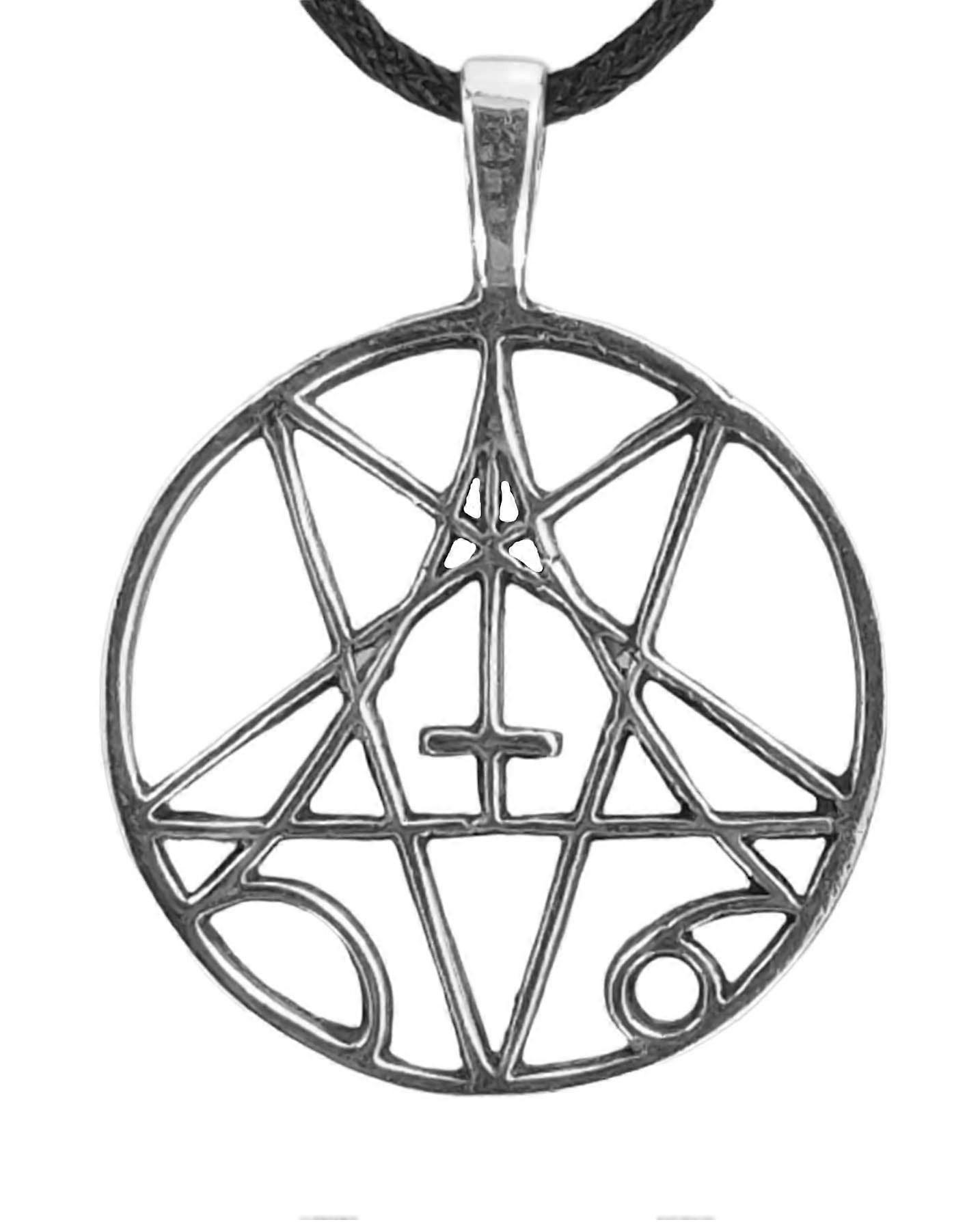 Pentagramm 56 Mit Schlangenkette - Silber