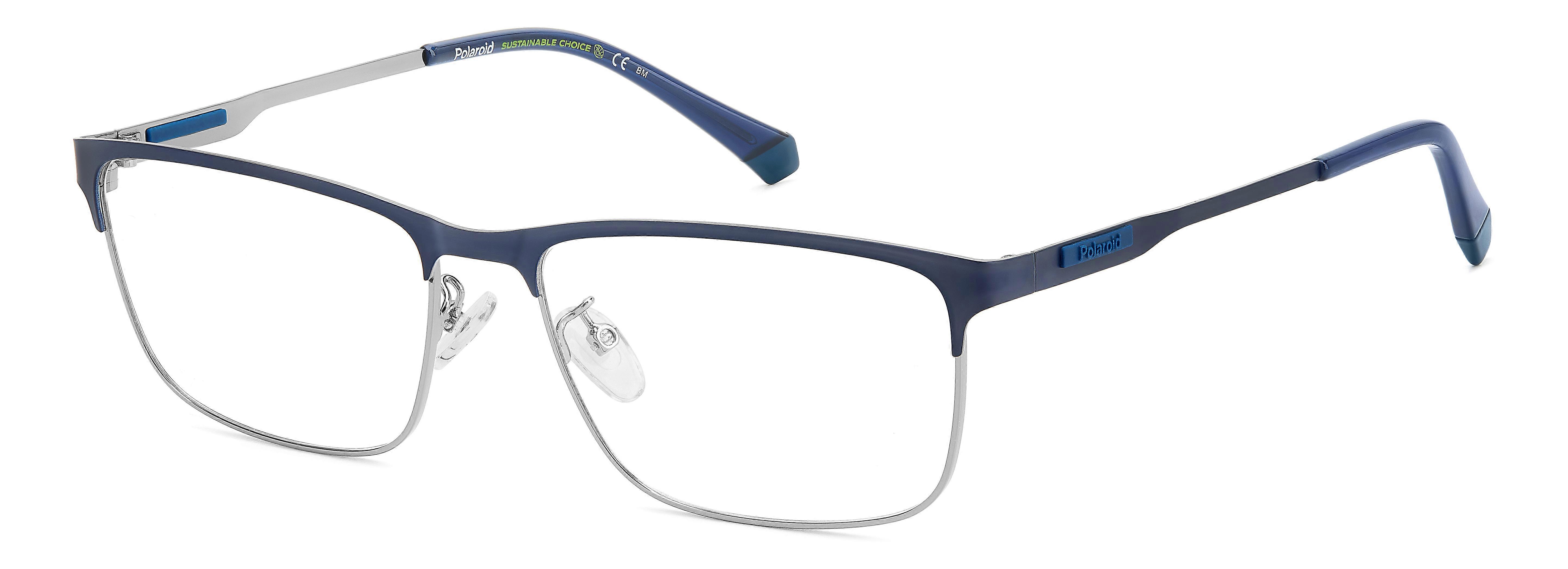 Eyewear Frames POLAROID PLD D495/G KU0 MATTE BLUE RUTHENIUM 59/17/150 MAN