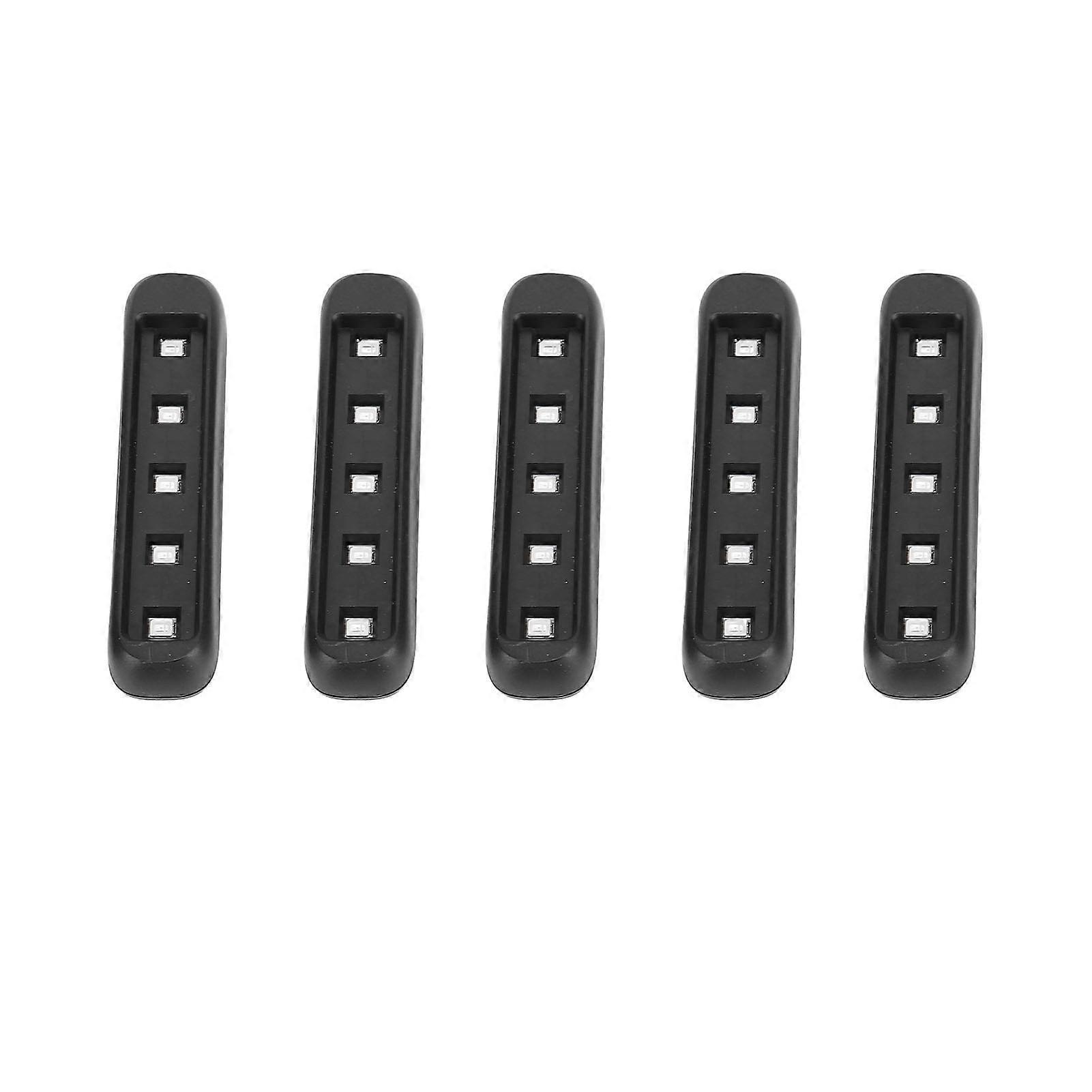 5Pcs UV Curing Light: USB Mini Lamp with 5 LED Beads for Quick Nail Art & Resin Curing 395nm Black