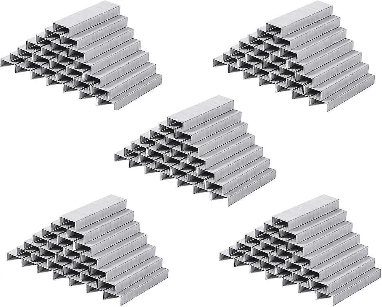 5 Pack Of 5,000 Count Standard Staples, 26/6, Leg Length, Chisel Point Tips, Jam Free, Fits All Desktop Staplers