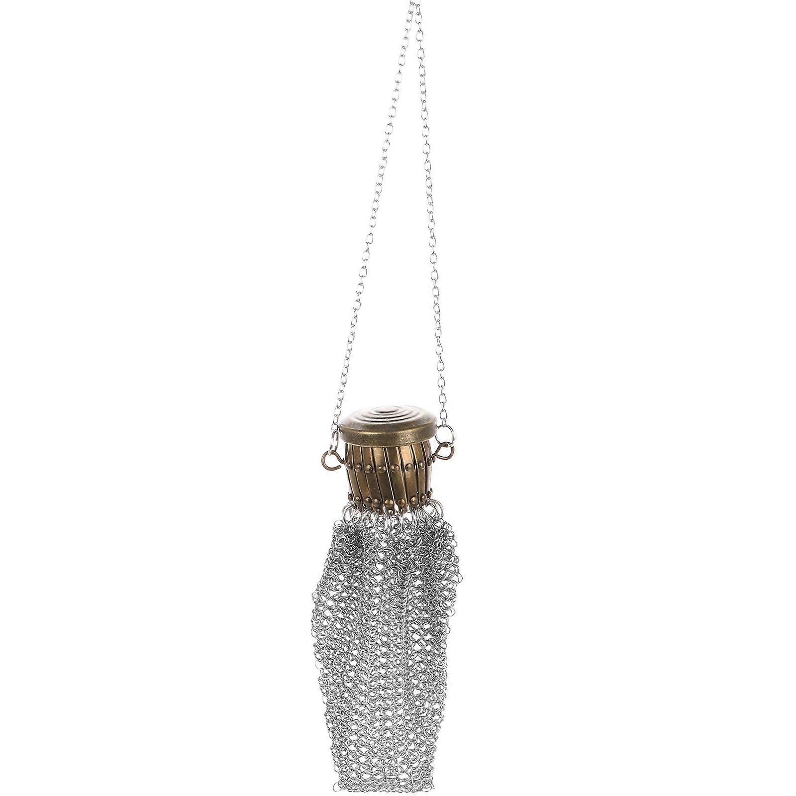 Handmade 1920's English Coin Purse – Victorian Silver Twist Lid Gate Mesh Purse