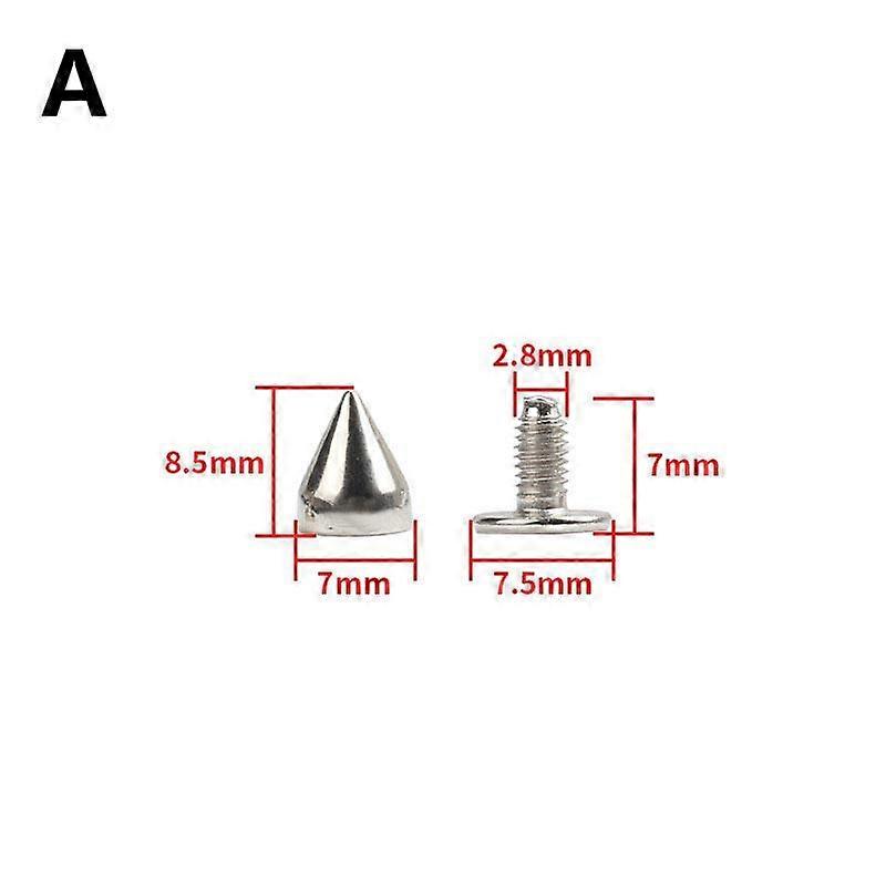 10Sets Decorative Leather Belt DIY Crafts Bag Studs Screw Rivets Metal Shoes Clothes