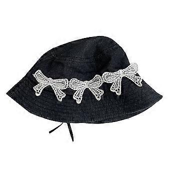 Lace Bowknot Fisherman Hat for Women Floppy Bucket Hat Sun Protective Hat Fashion Hat Spring Sunproof Walking Hat  light blue