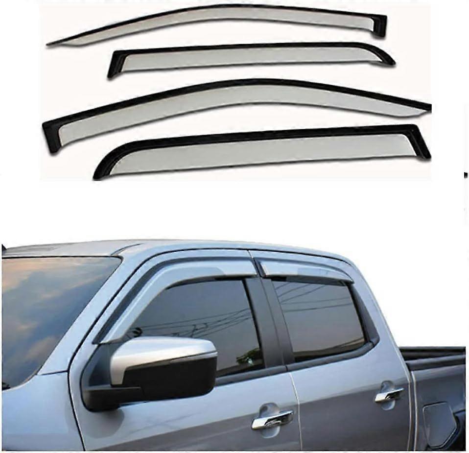 4pcs Car Wind Deflectors for Isuzu D-max Dmax 2012-2019, Side Window Visor Sun Rain Guard Windproof Rain Wind Deflectors Set Protector Cover Accessori