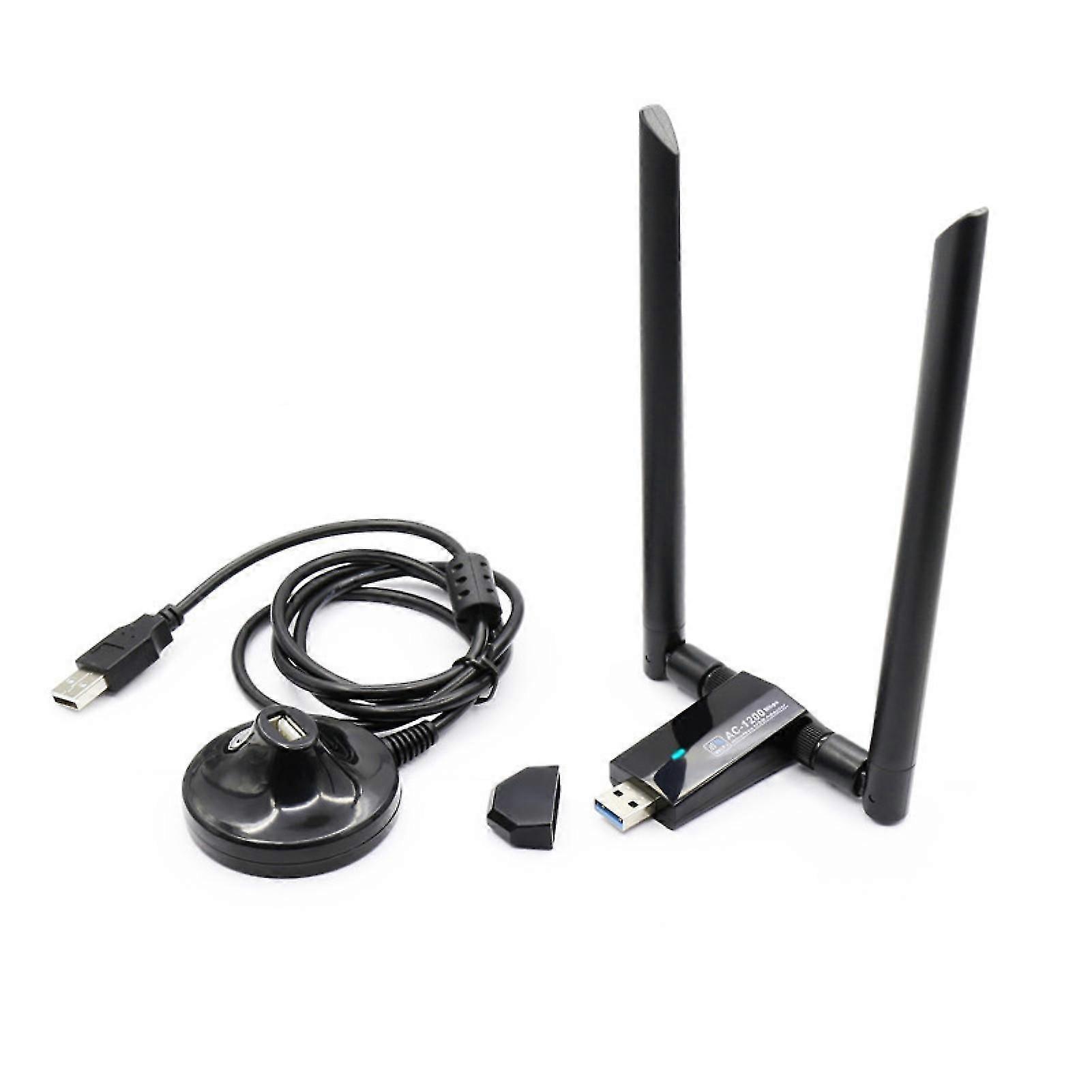 M-1200M Wireless Network Card High-speed Anti-interference Driver-free USB3.0 Dual Band WiFi Transceiver for Router