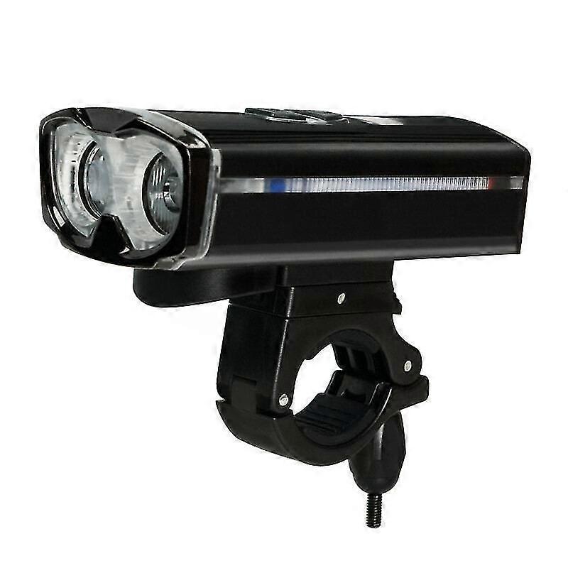 Bicycle headlight five modes usb charging strong flashlight headlight rotatable waterproof bicycle induction headlight(Black)