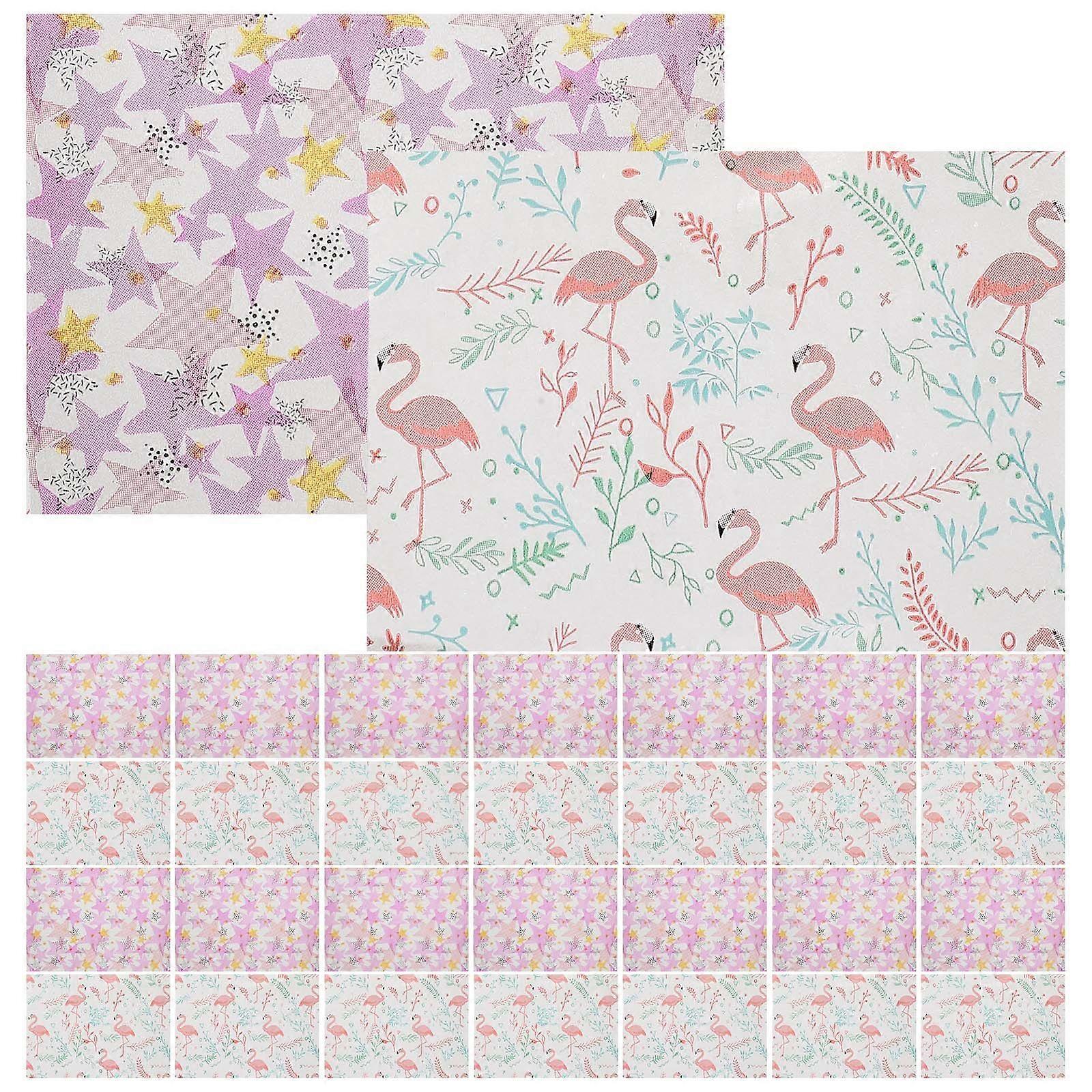 200 Sheets Candy Paper Wrap Pastern Wrapping Paper Food Packing Papers Cookie Wraps Paper