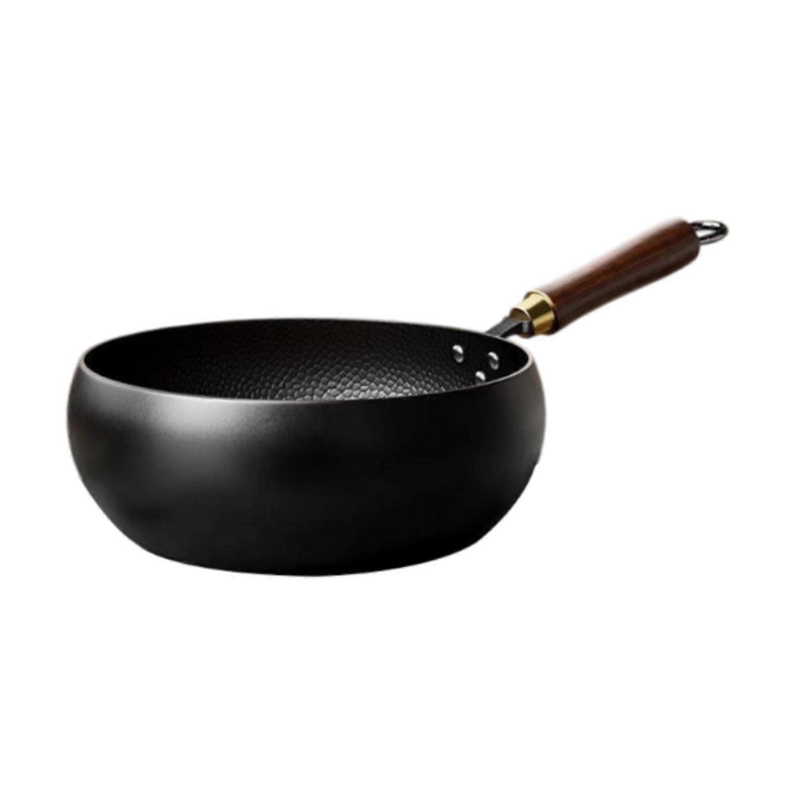 9.45inch Wok Pan κινεζική μαγειρική Wok ξύλο αερίου λαβή επαγωγική κουζίνα που βράζει