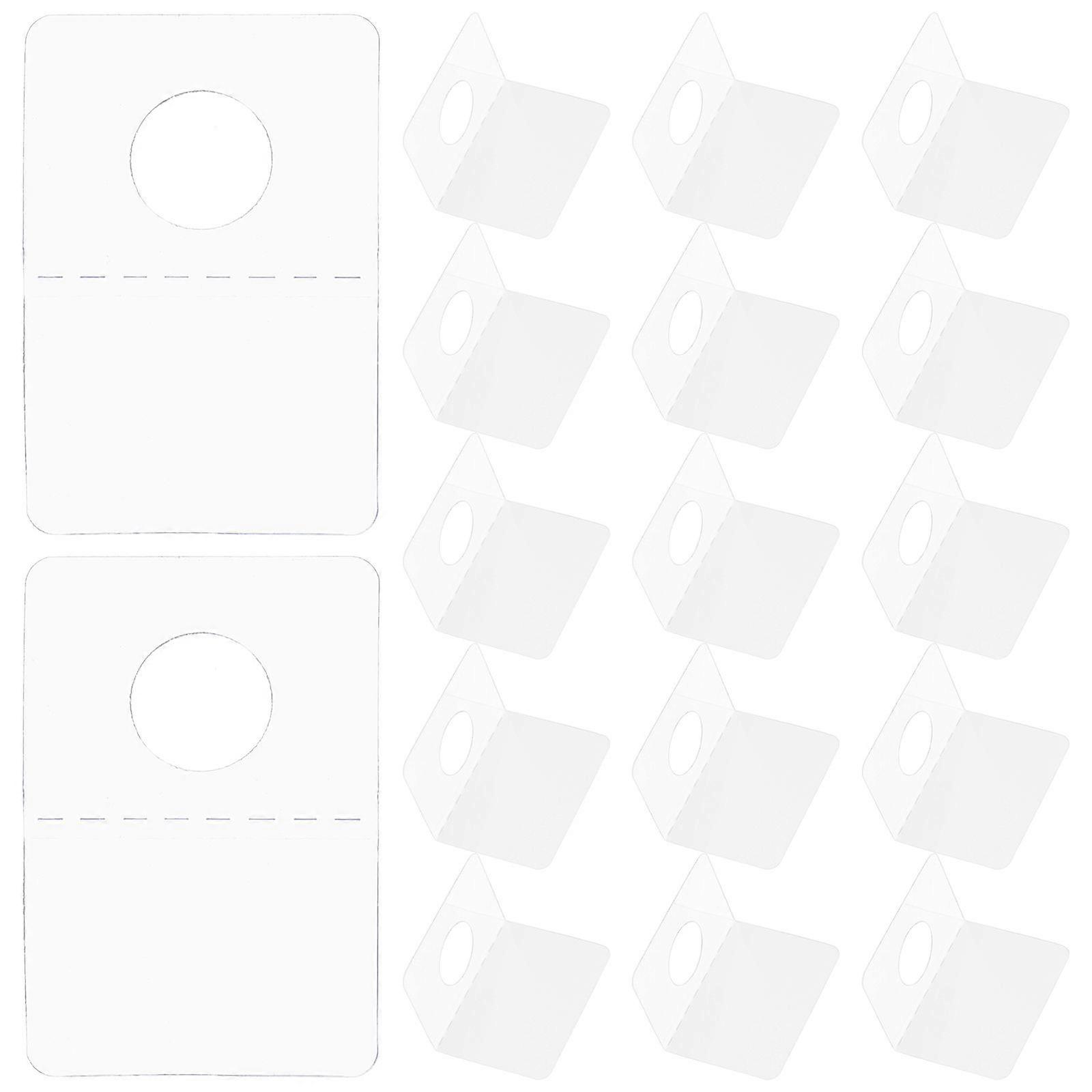 500Pcs Slot Hole Self-adhesive Hanging Tabs Clear Plastic Tabs Adhesive Tabs for Item Display