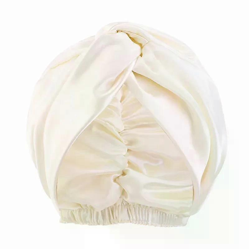 Moslim Kruis Twist Zijdezachte Douche Cap Double Layer Nightcap Vrouwen Make-up Hoed Kunstmatige Zijden Hoofd Tulband