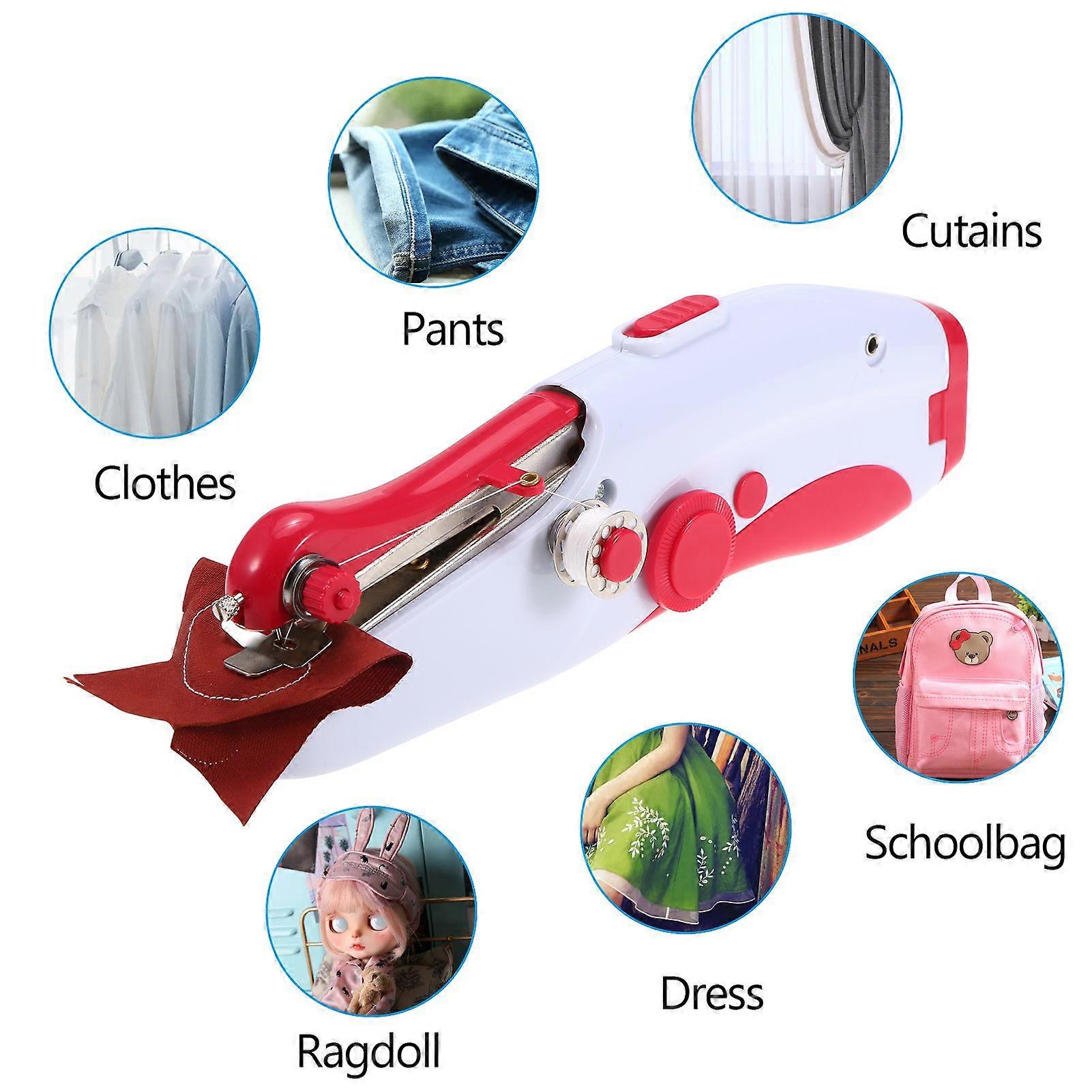Handheld Sewing Machine Mini Electric Sewing Machine for Beginners Adult Cordless Sewing Tool Portable Mending Machine DIY Clothes Fabrics Cutains Qui