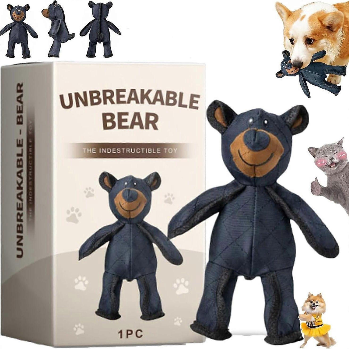 Unbreakable Bear Dog Toy, 2025 New Unbreak Bear, Unbreaka Bear for Aggressive Chewers, Indestructible Bear Dog for Heavy Chewers Large Dogs