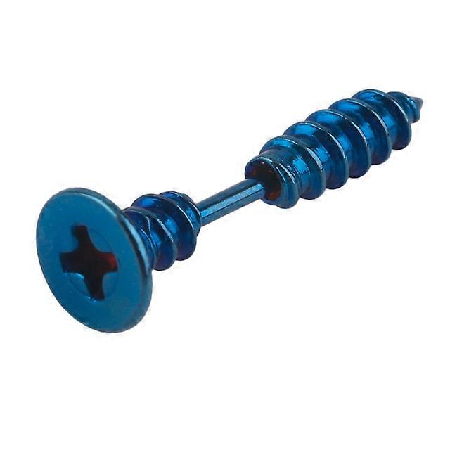 5 PCS Vacuum Plating Personality Titanium Steel Screw Stud Earrings