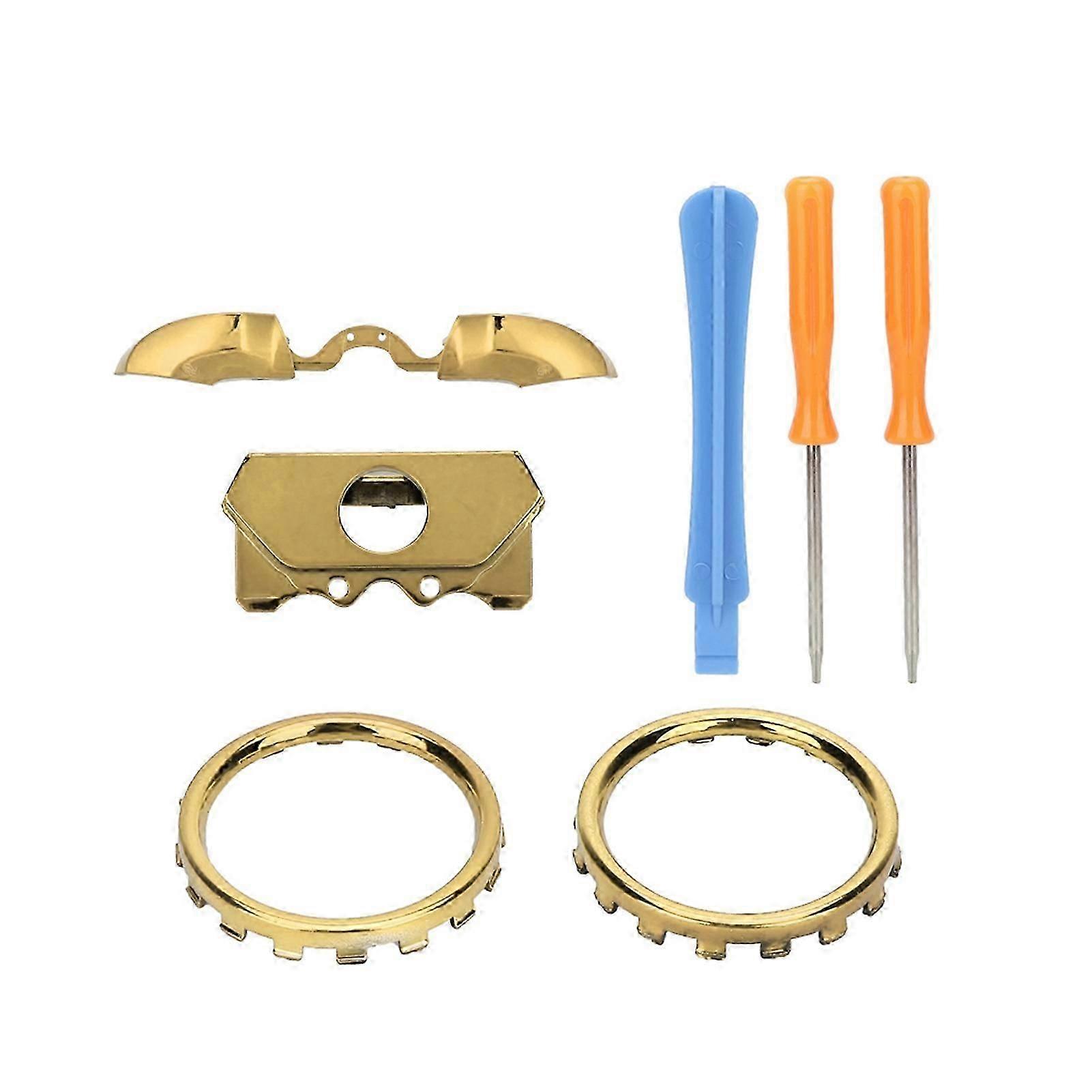 For XBOX ONE ELITE Version LB/RB Thumbstick Accent Rings Kit(Electroplating Golden)