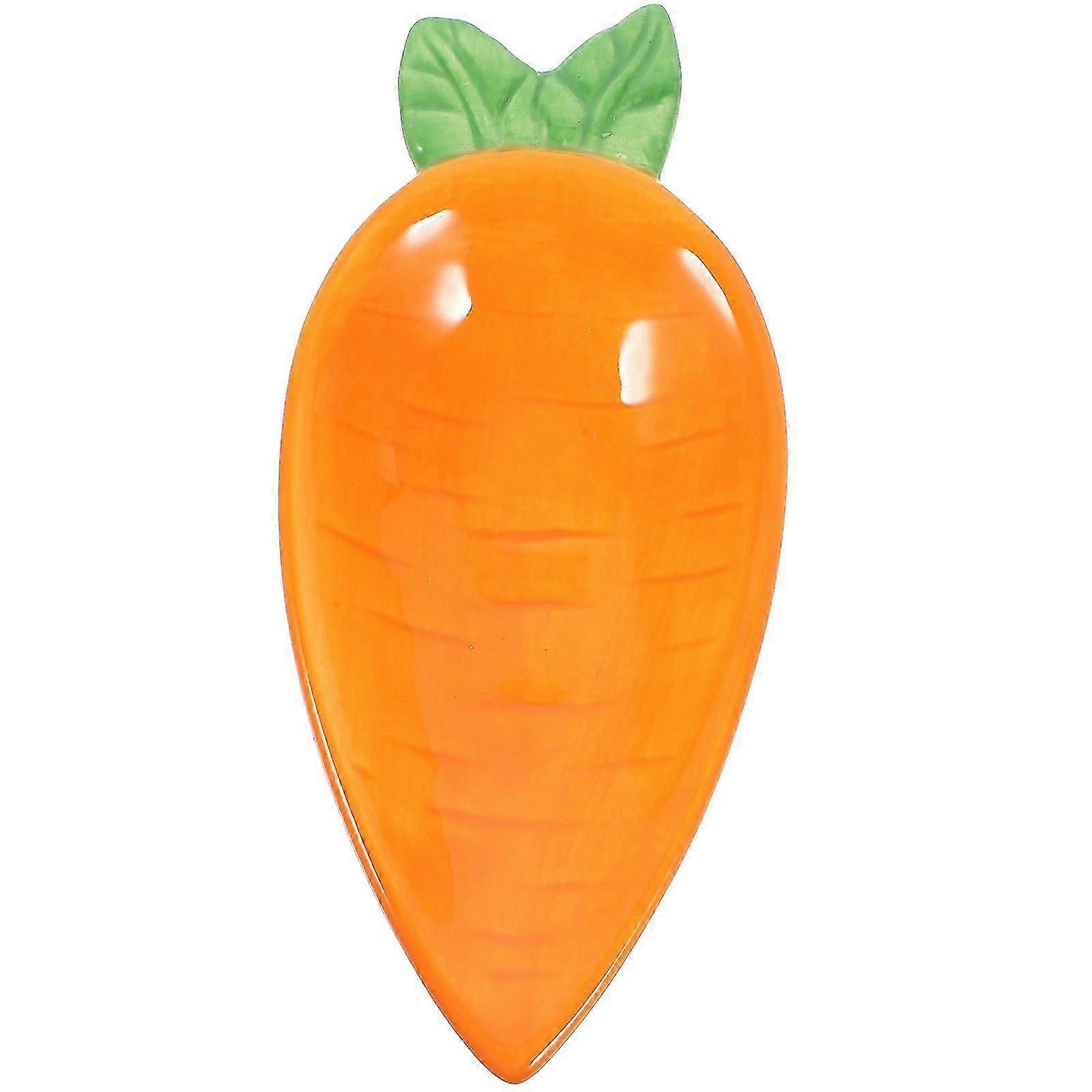 Ceramic Carrot Shape Sushi Dipping Bowl Appetizer Plate Porcelain Saucers Bowl