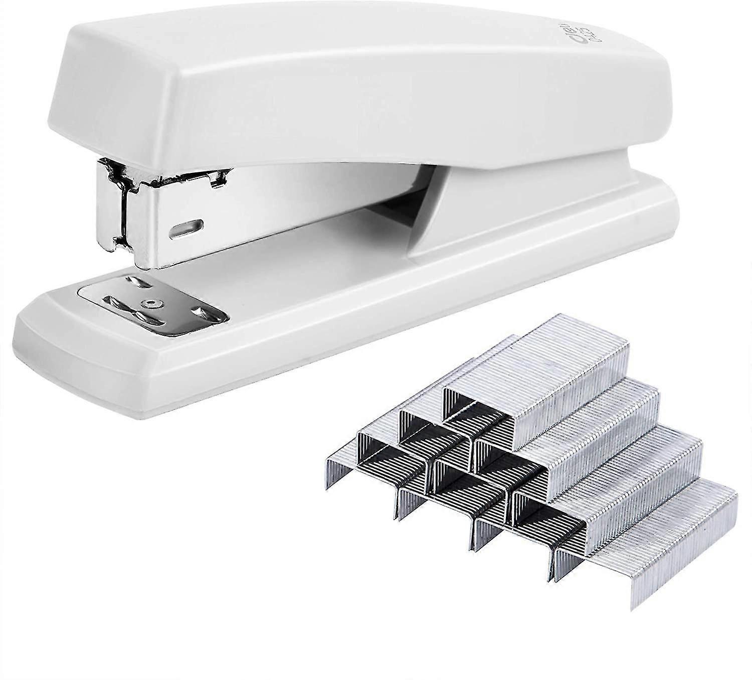 Stapler, Desktop Staplers With 640 Staples, Office Stapler, 25 Sheet Capacity, White