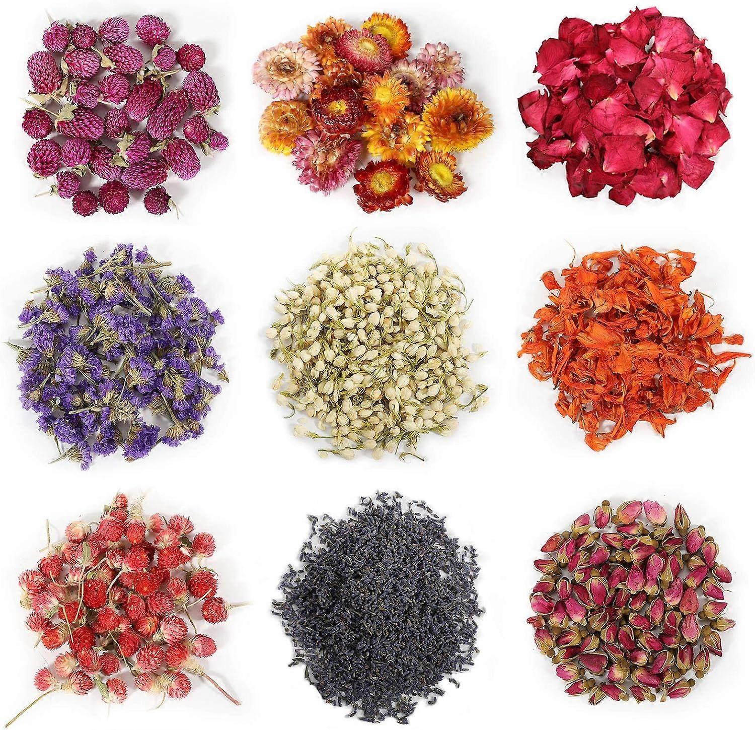 天然干茉莉花、百花香、肥皂和蜡烛制作用品