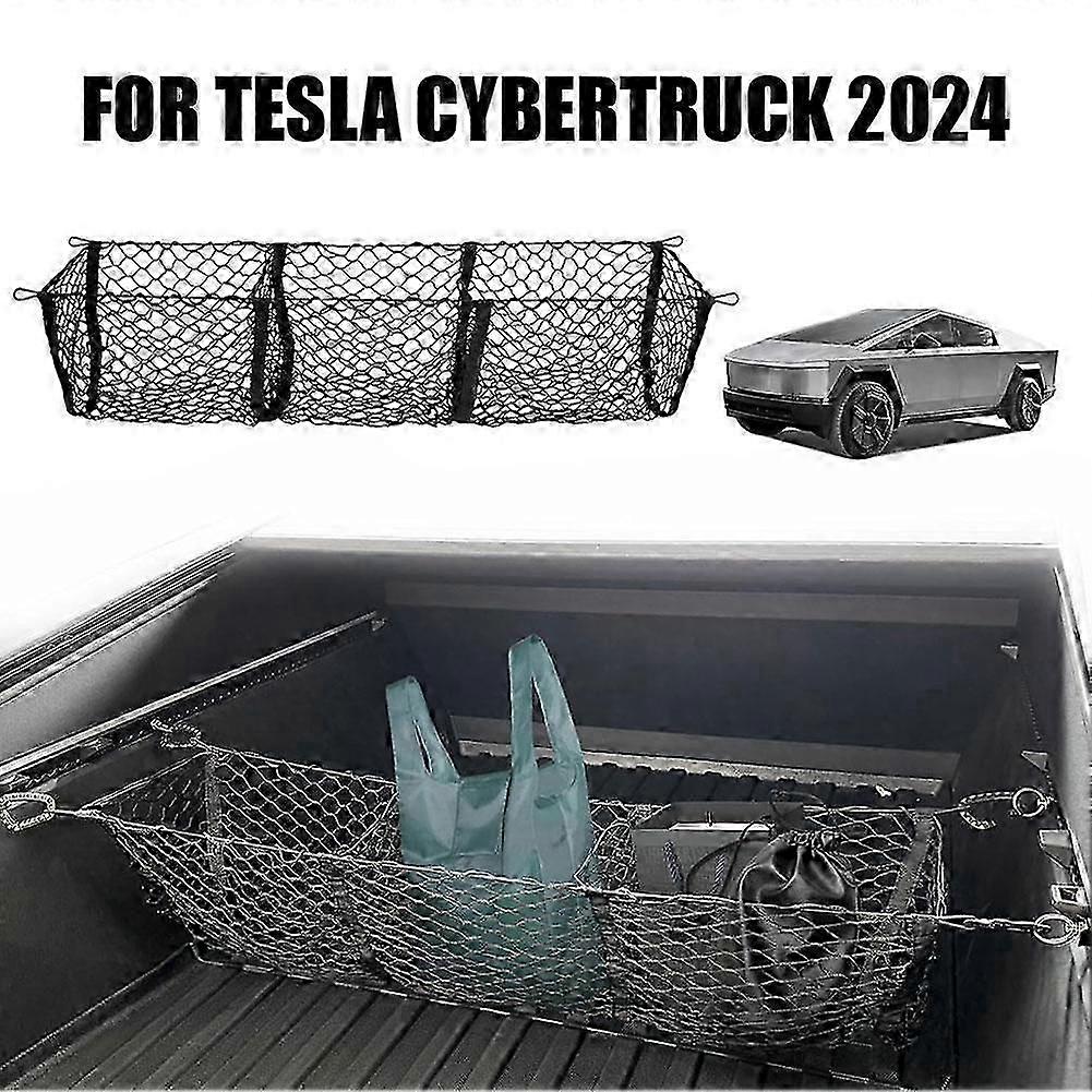 For Cybertruck 2024 Cargo Net Trunk Bed Organizer Mesh Storage Net Accessories
