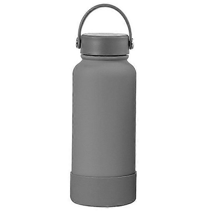 32oz Vacuum Insulated Stainless Steel Water Bottle with Cup Lid,Leak Proof BPA Free-Grey
