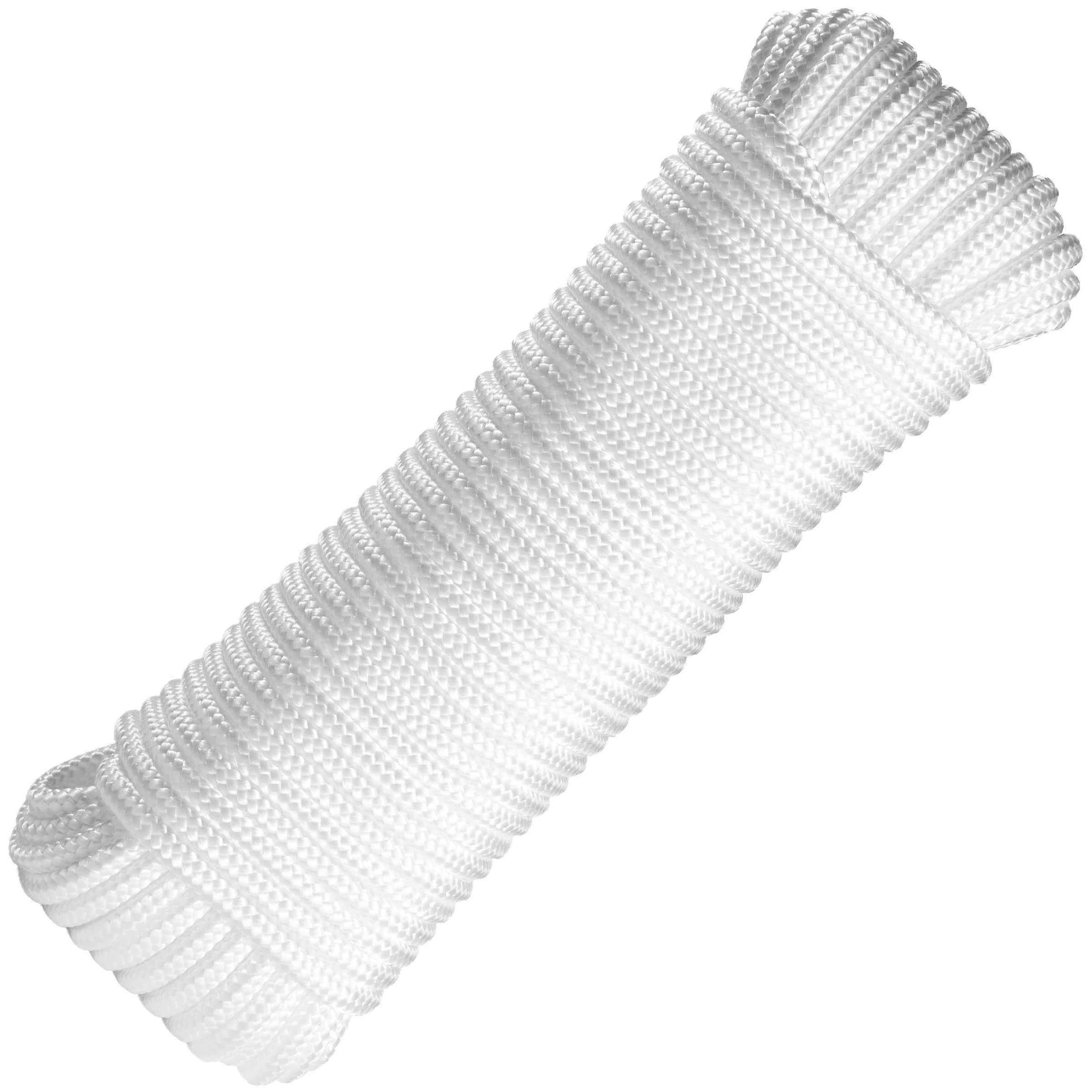 80ft. Braid Polypropylene All Purpose Flagline Rope, High Strength, Resistant for Tie, Pull, Swing, Climb and Knot