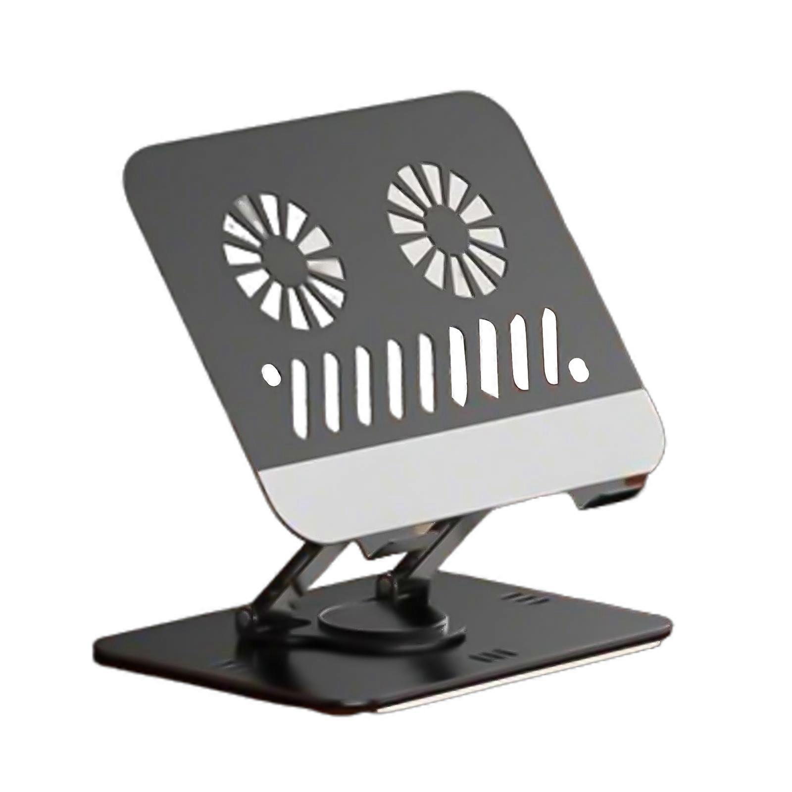 Tablet Holder, 360 Degree Rotation, Adjustable Height, Aluminum, Secure and Stable Tablet Stand for 4-16in Devices  grey