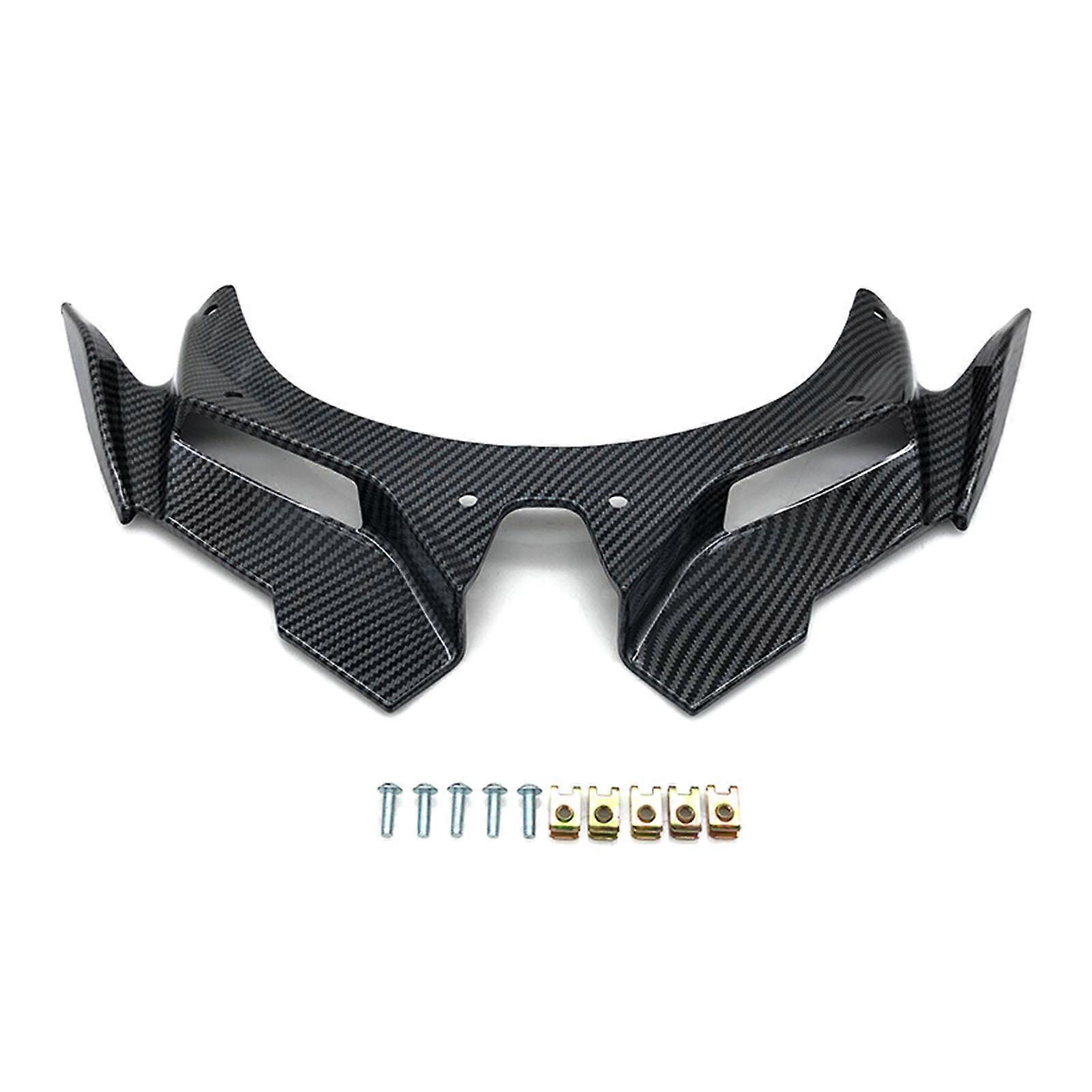 Motorcycle Front Fairing Winglets Stylish & Reliable Aerodynamic Wing Cover Motorcycle Accessories fit for ZX4R ZX25R  carbon fiber pattern