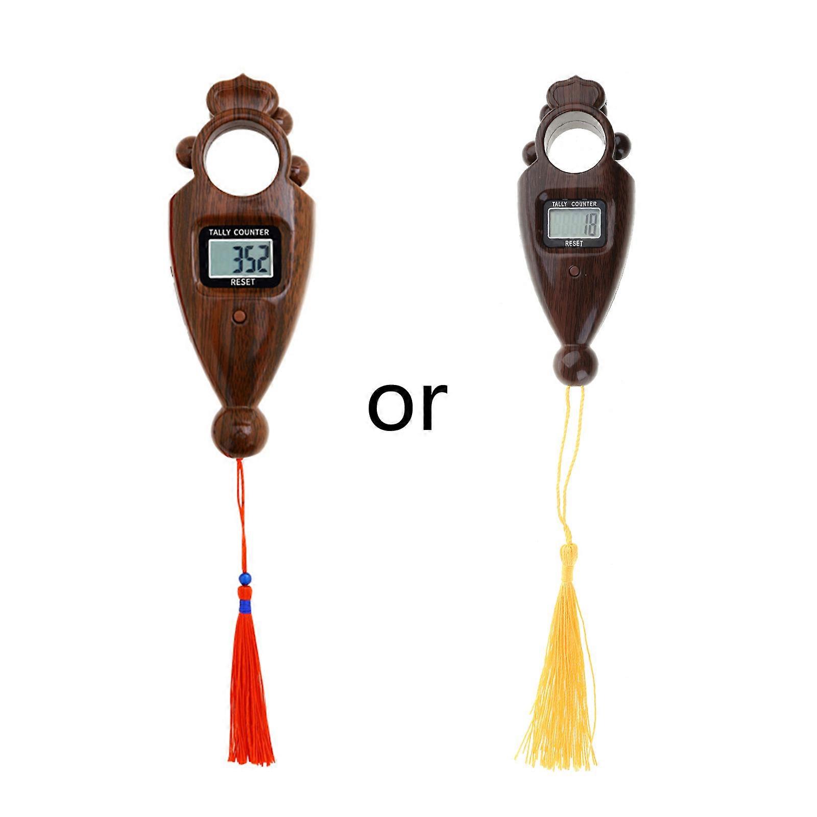 Upgrade Buddha Beads Counter Tragbare digitale Perlen Counter Rotating Digital Counter für Meditation Entspannung Buddist Palisander