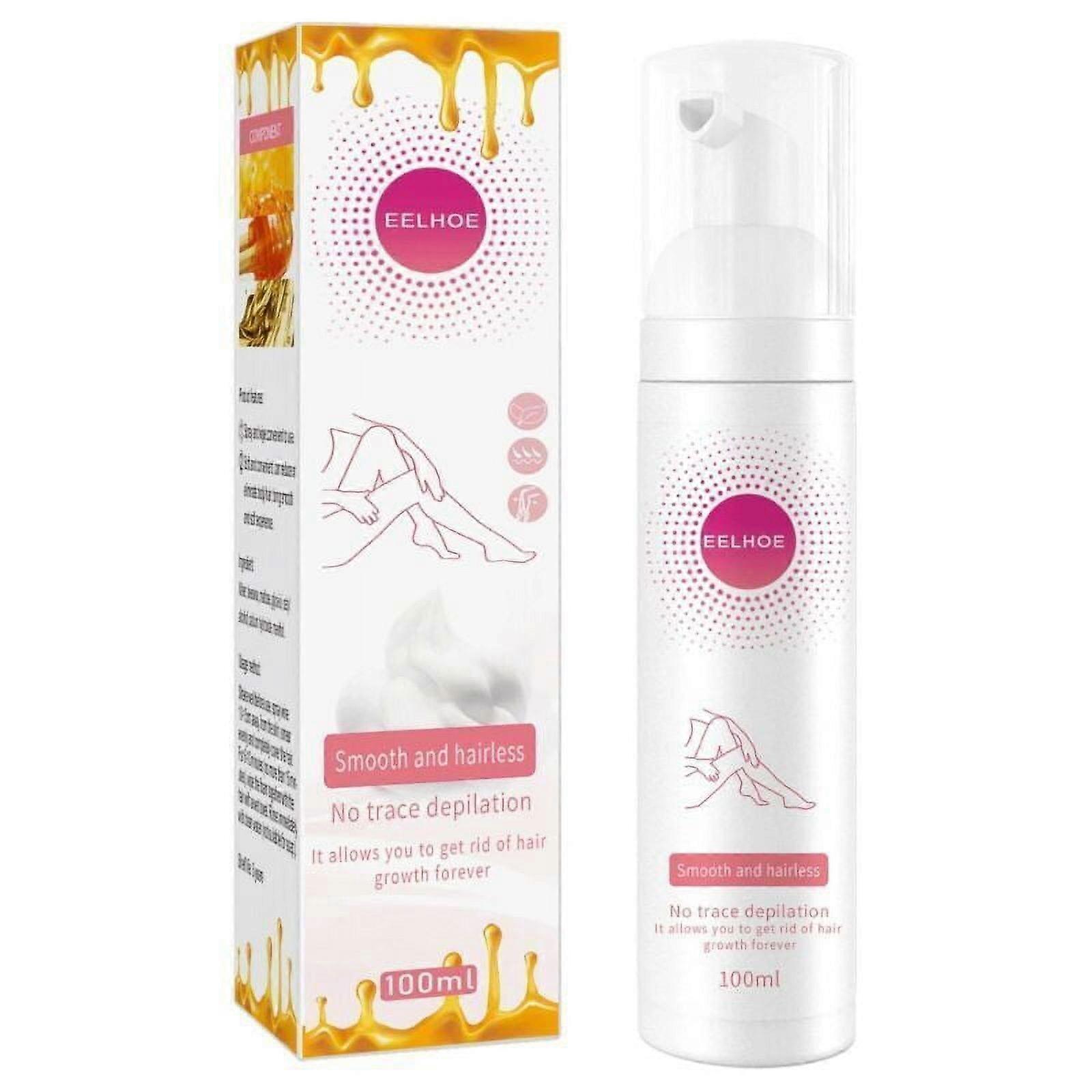 MYSEPT Bijenwas Ontharing Mousse, Mousse Ontharingsspray, Zachte Bijenwas Ontharing Honing Mousse Spray Hydraterende Ontharingsspray voor Vrouwen