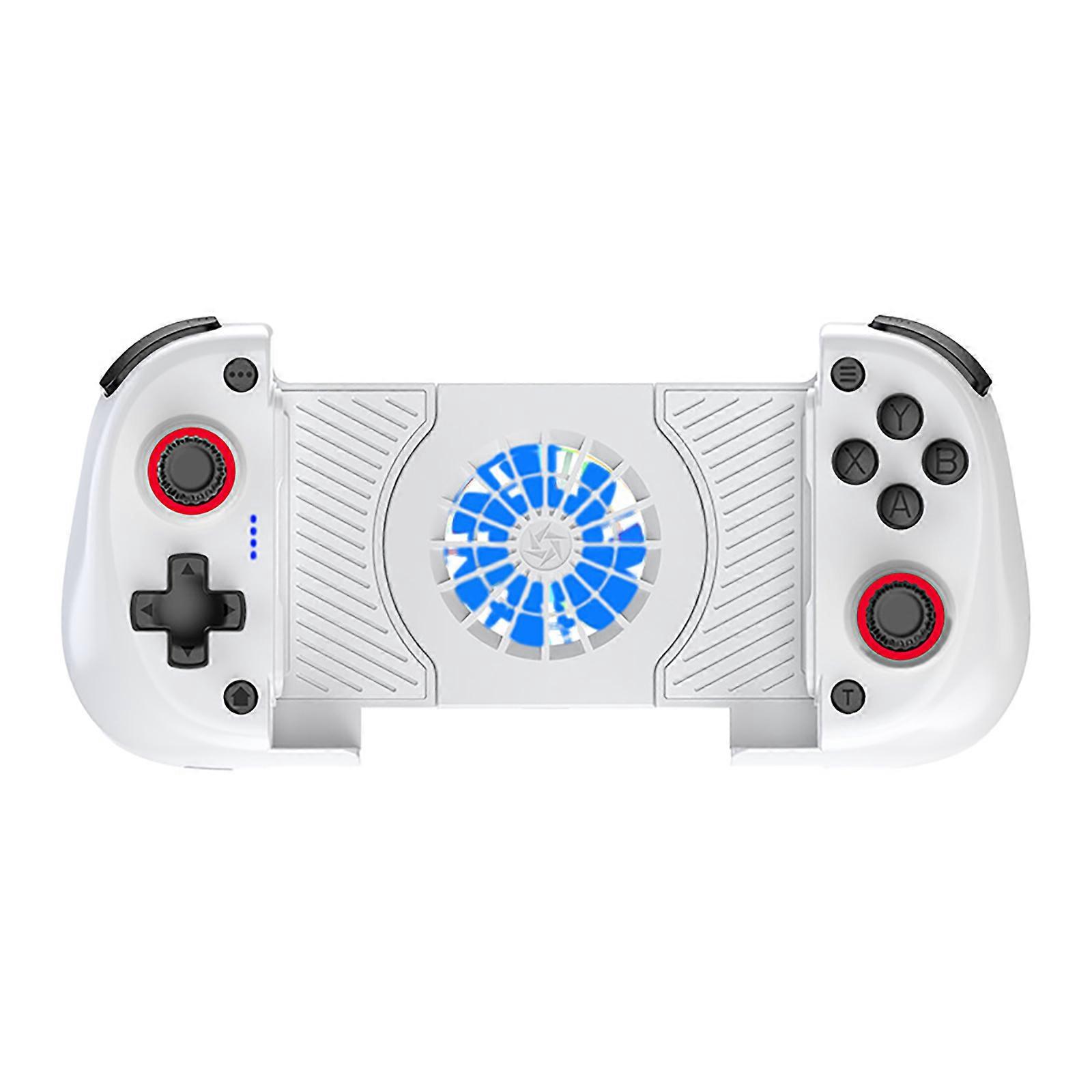 Mobile Gaming Controller with Cooling Fan Wireless Gamepad Suitable for Ultimately Gaming Immersive Experience PC Gaming White