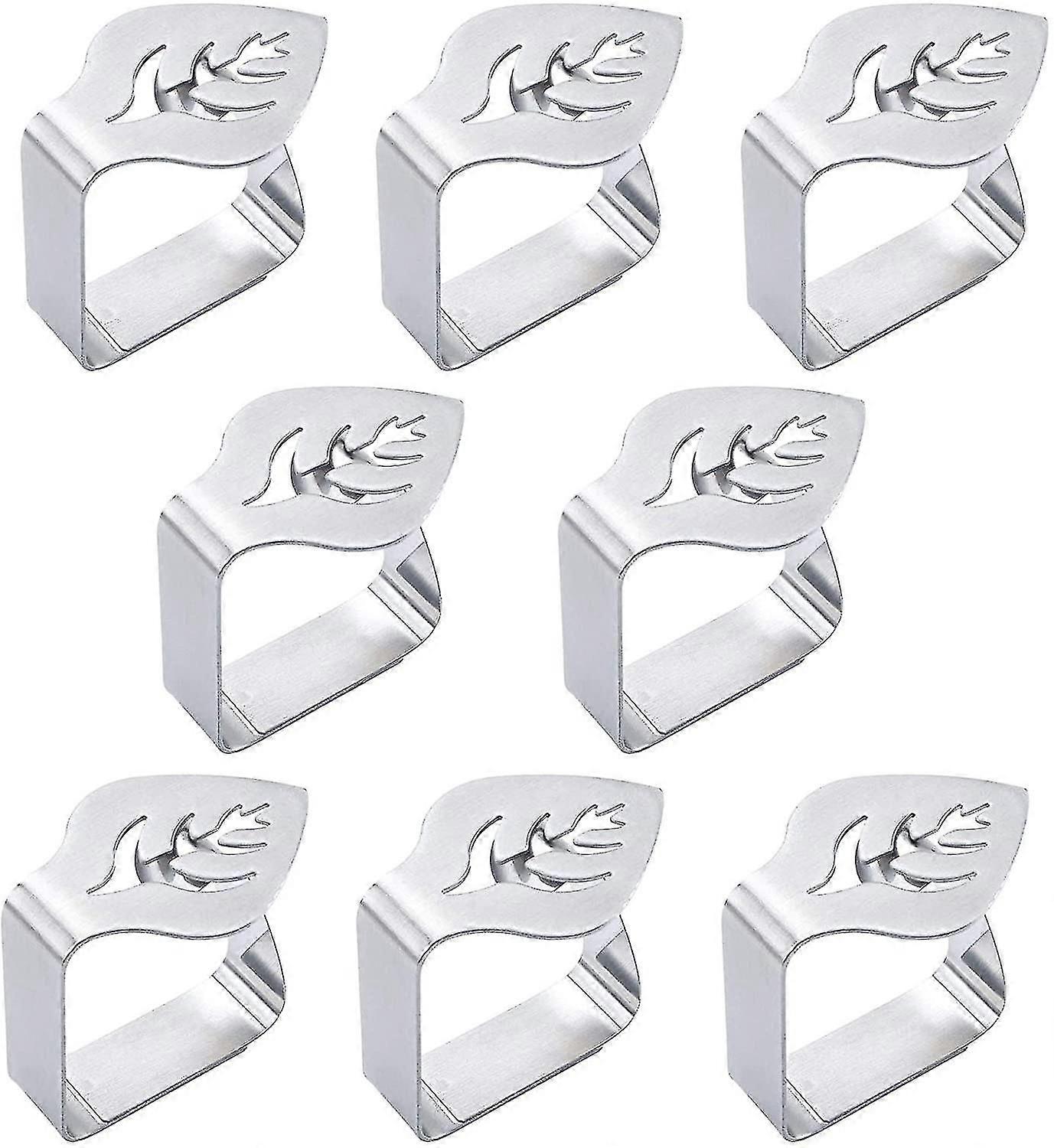 Stainless Steel Tablecloth Weight/tablecloth Clips, Leaf Motifs,8pcs