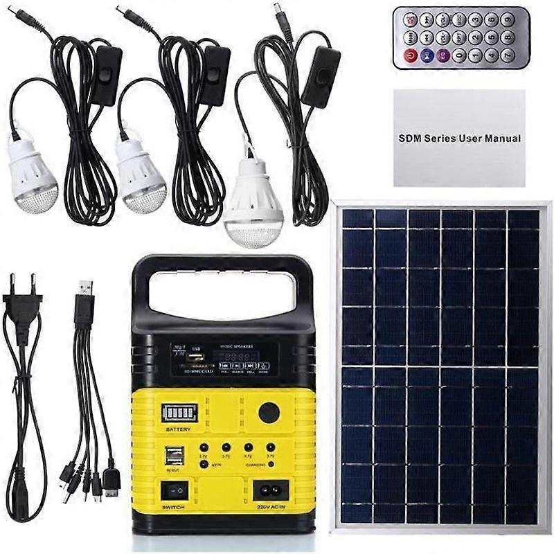 DC LCC 1500MAH Solar Generator With LED Emergency Light Suitable for Camping Caravanning