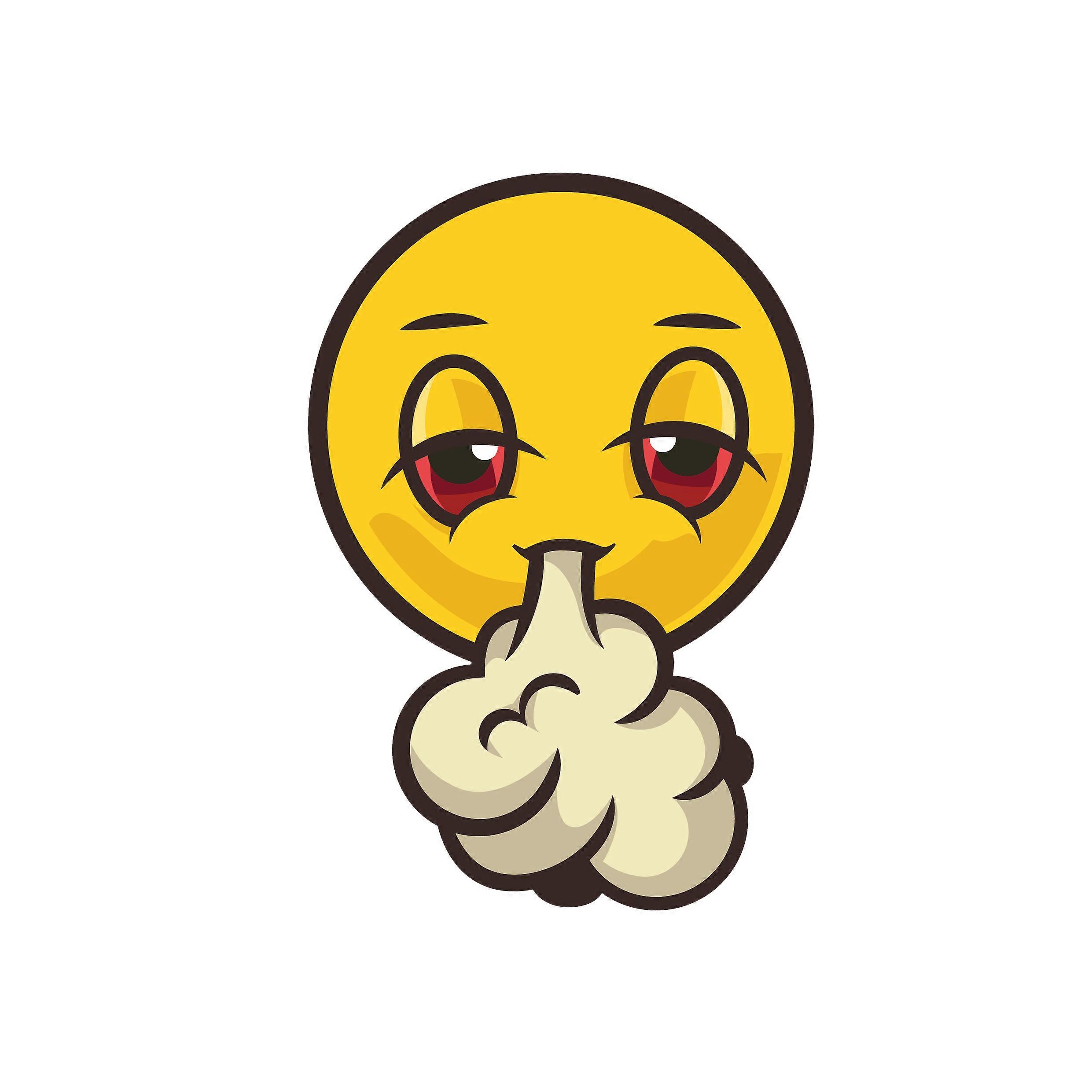 Iron-on patch Stoned Emoji smoke it