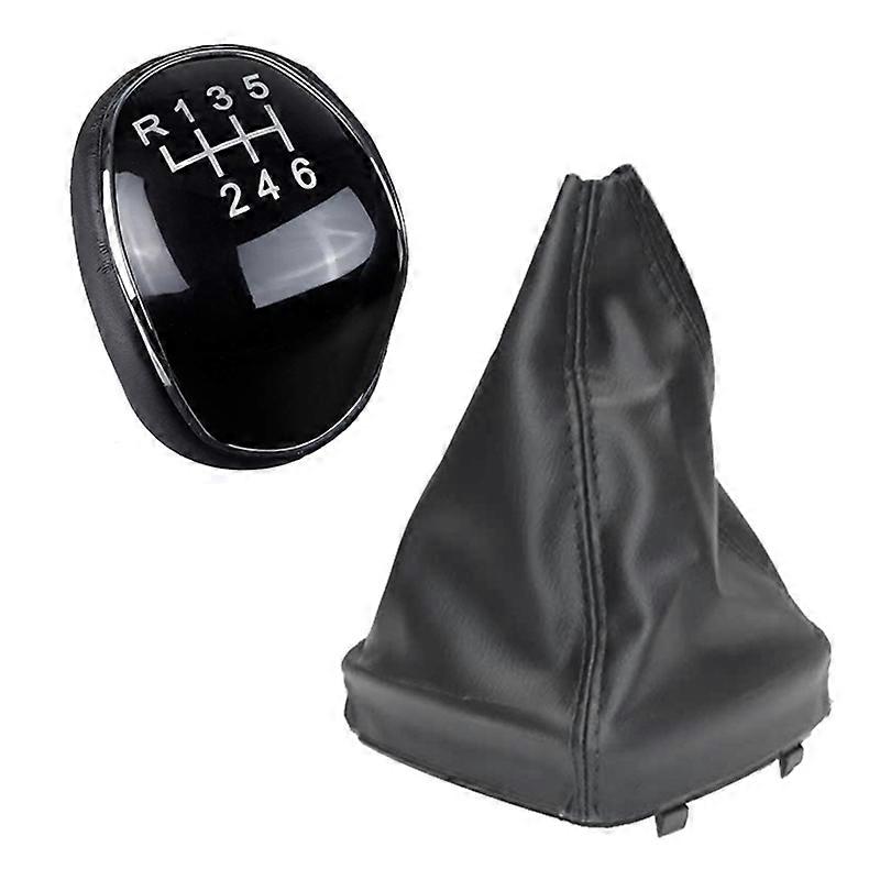 6 Speed Leather Gear Shift Lever Shift Lever Gaitor Boot Cover για Mondeo Mk4 (2007-2014)