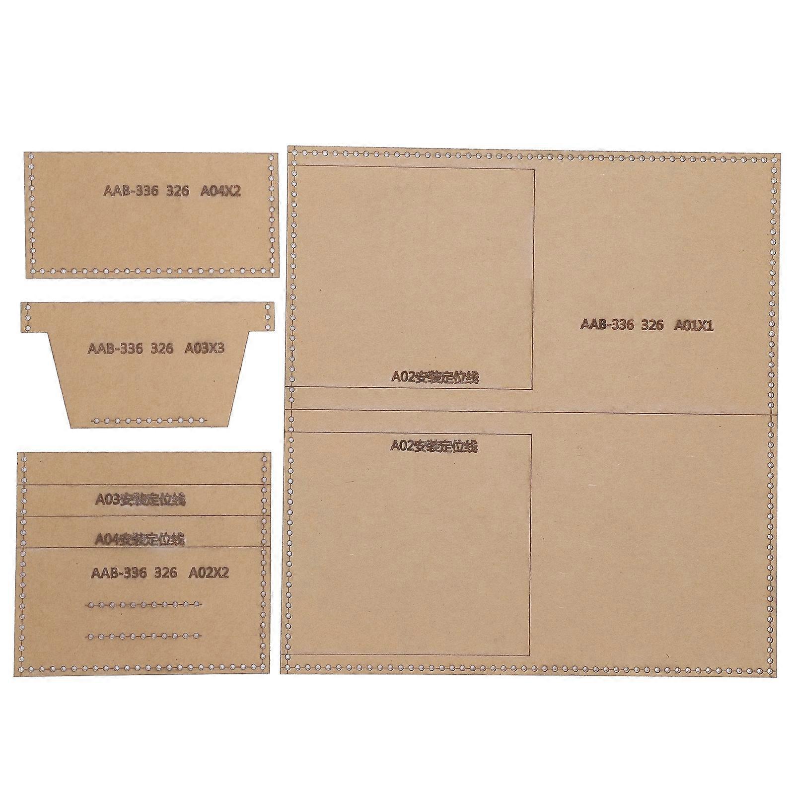 Clear Acrylic Handbag Making Pattern Zipper Wallet DIY Leather Craft Tool Template Set