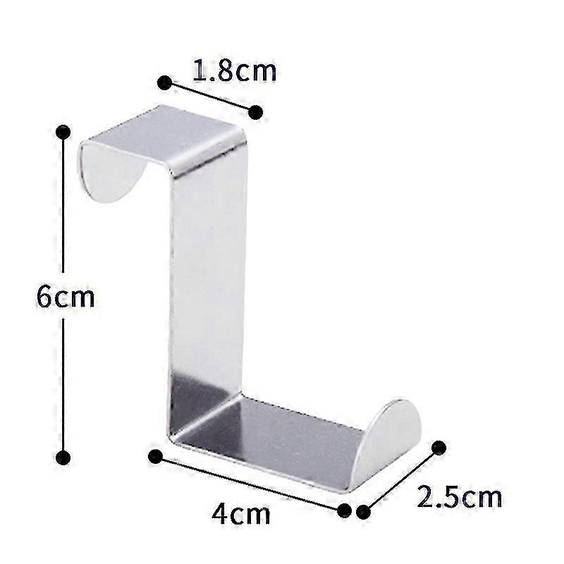 Dishcloth holder, small stainless steel door hook, silver