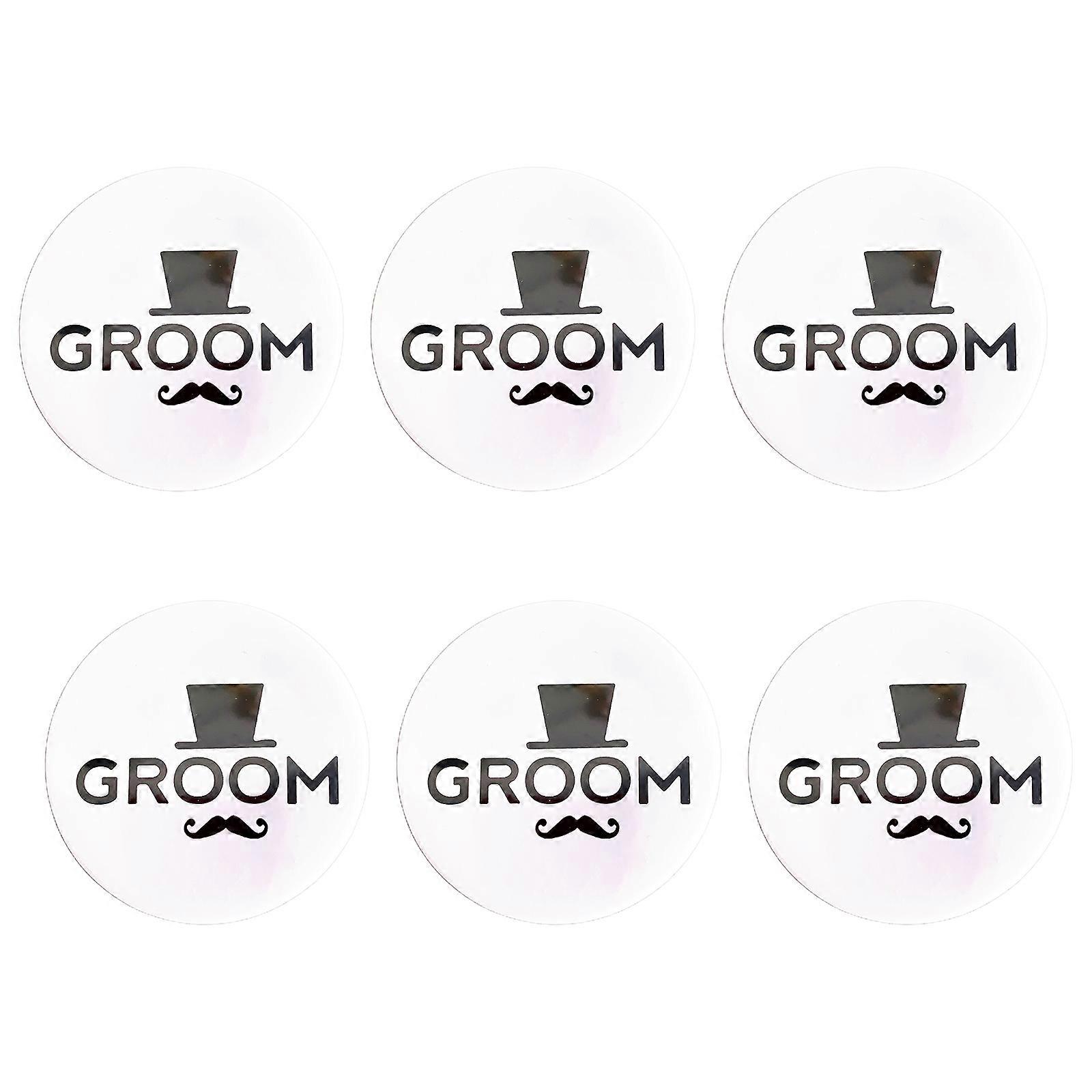Team Groom/Groom Badge 6pcs/set Bachelor Party Clothes Decoration Supplies