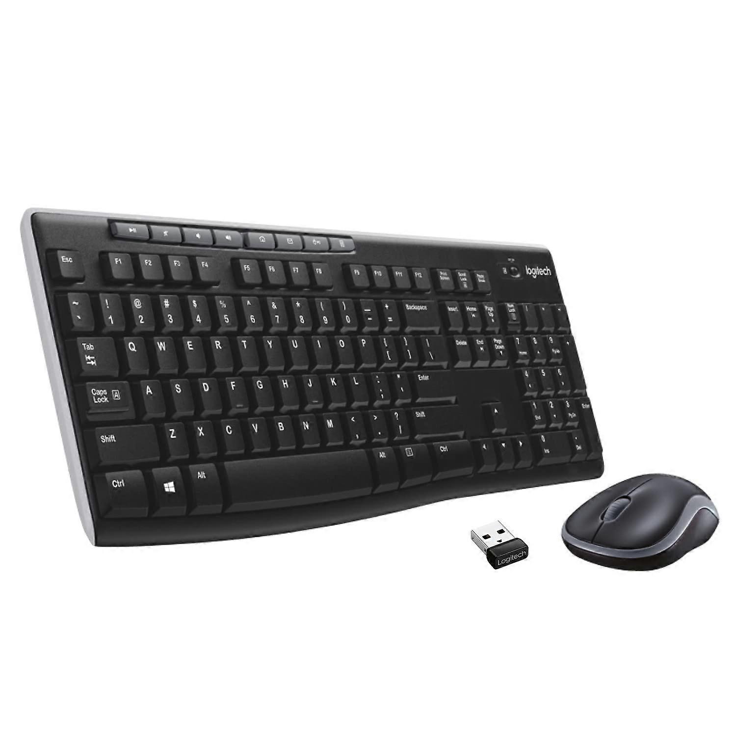 Wireless Keyboard and Mouse Combo with Long Battery Life, Ergonomic Design, Compatible with PC and Mac
