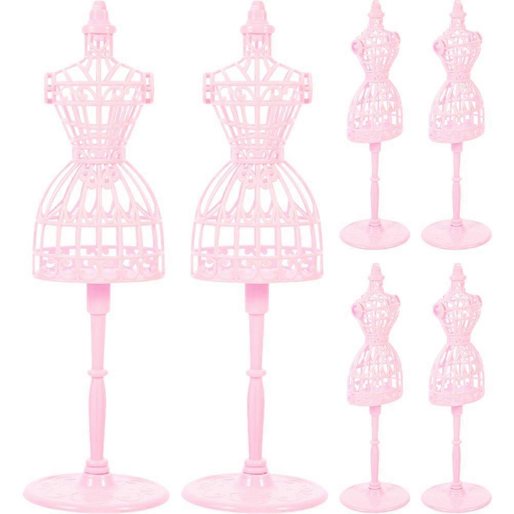 6Pcs Puppe Kleidung Mannequin Puppe Kleid Display Form Stehen Puppe Kleid Kleid Modell Stehen