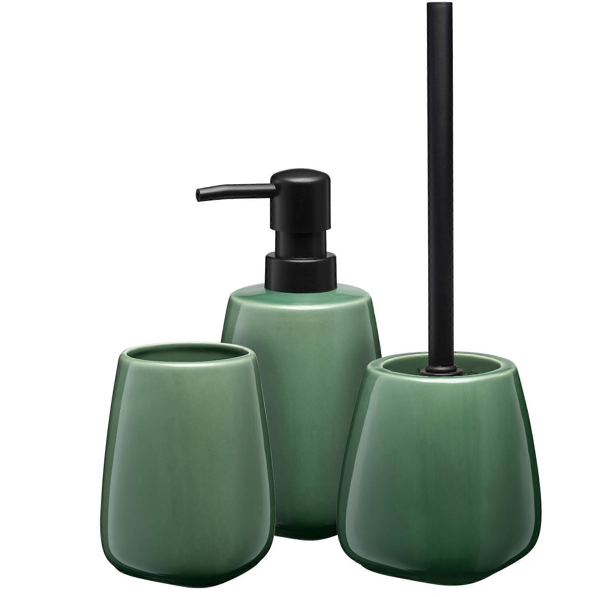 KADAX Badezimmer-Set grün 3in1 WC-Set