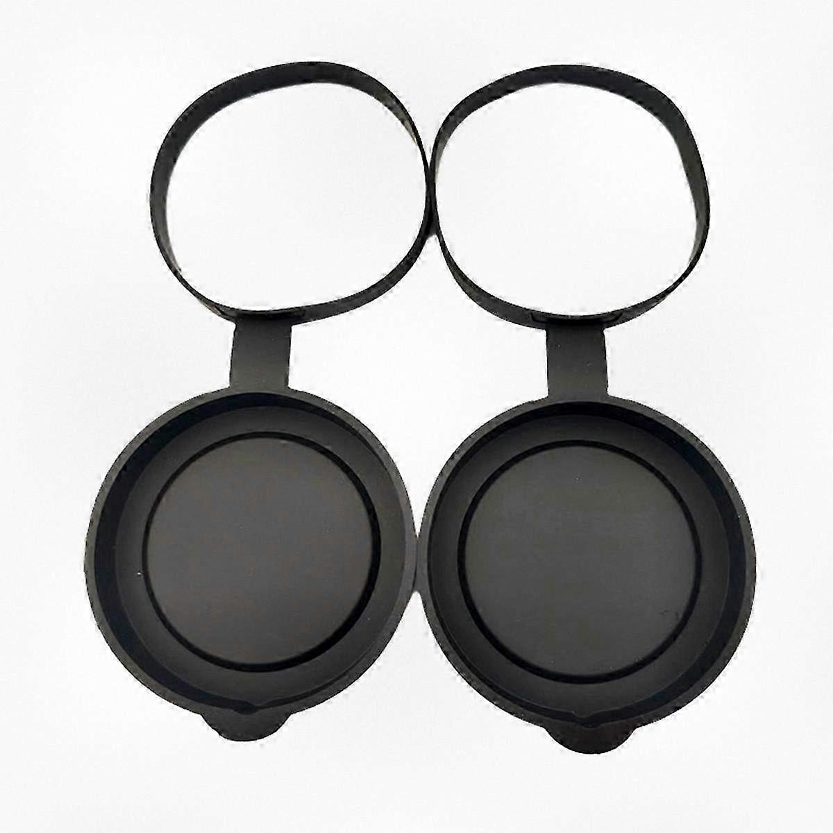 2 Pieces Binocular Protective Rubber Lens Cover for 61-63mm Objective Diameter