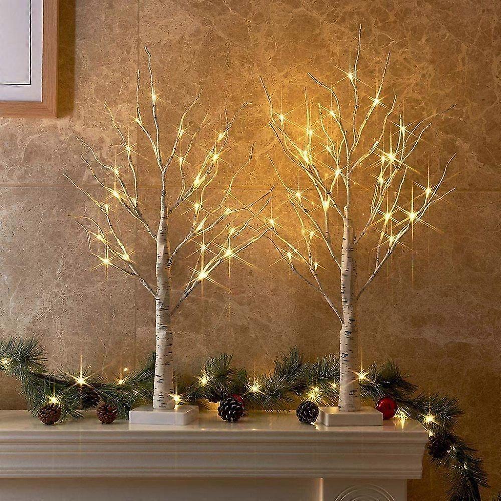 Christmas new birch tree lamp 60cm battery type 2pcs