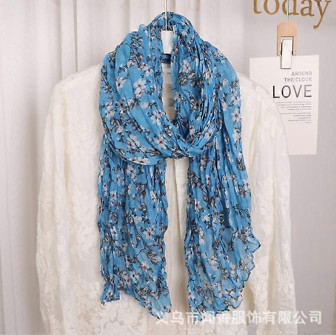 1pcs Damen Vogel Blume Seidenschal