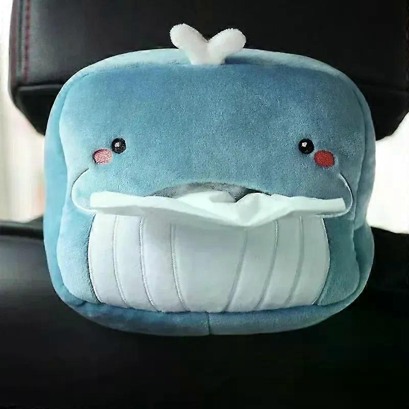 Cartoon Car Shape Plush Tissue Box Decorative Accessory for Car and Home Universal Paper Towel Holder