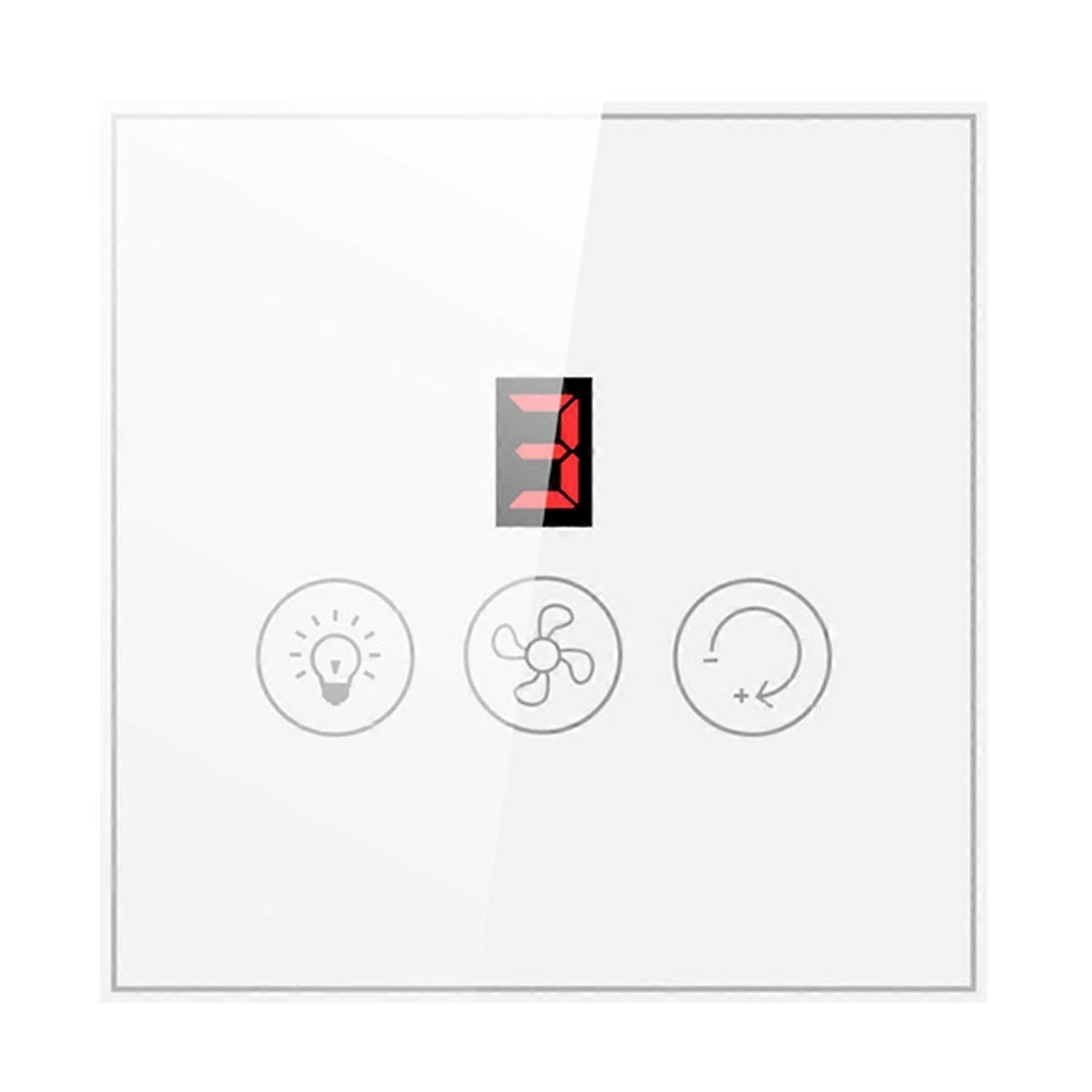 Tuya Smart Switch Controller EU Plug Ceiling Fan Lamp Switch White